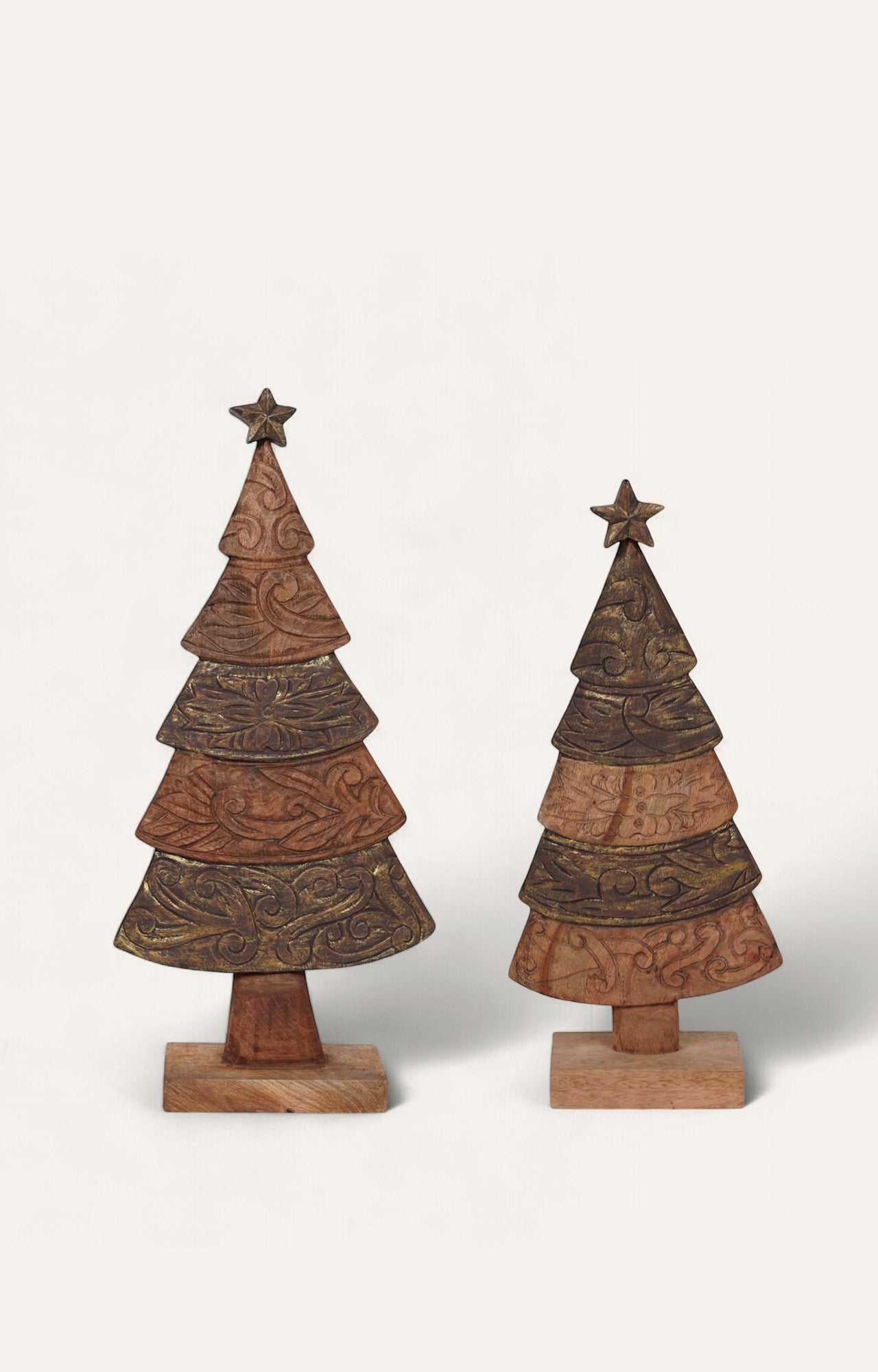 Dendron Ellegant - Christmas Tree with Star Set of 2