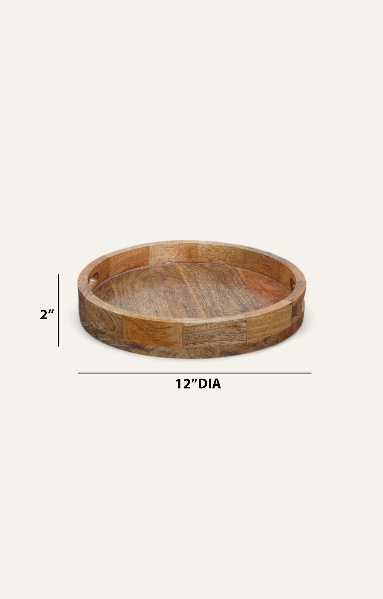 Contour Edge Mango Wood Tray