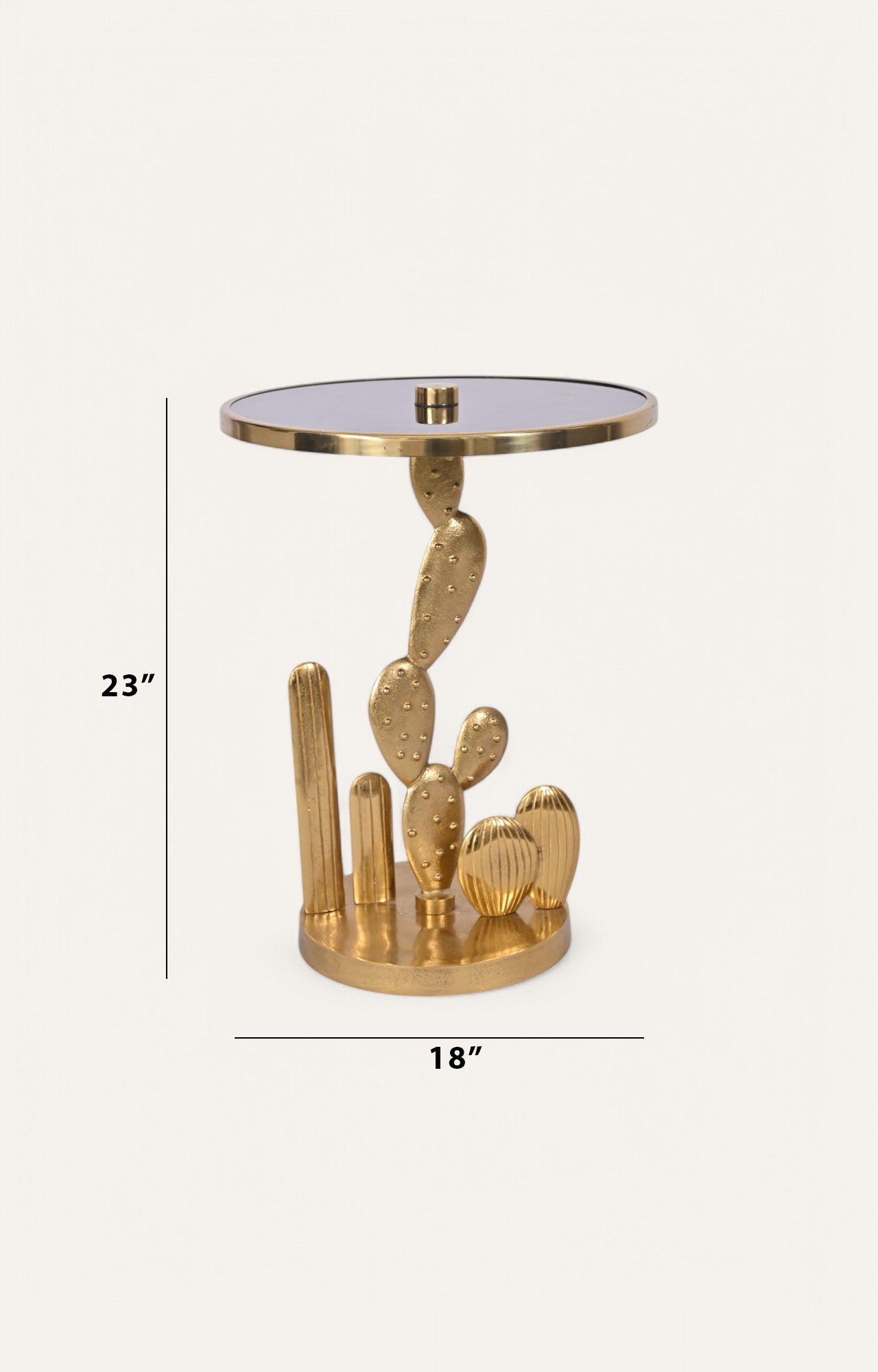 Golden Abstract  Side Table