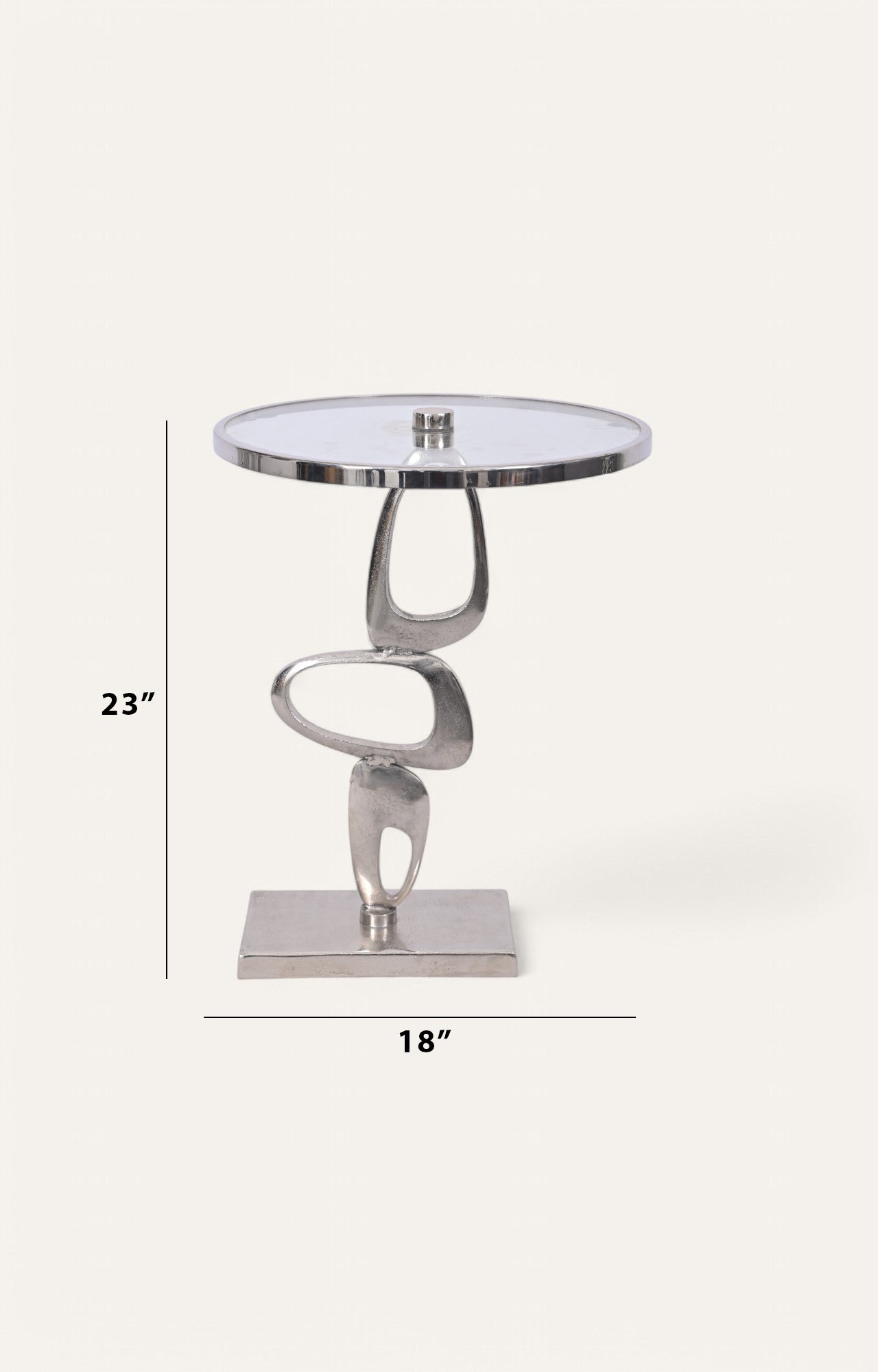 Abstract Metal Side Table