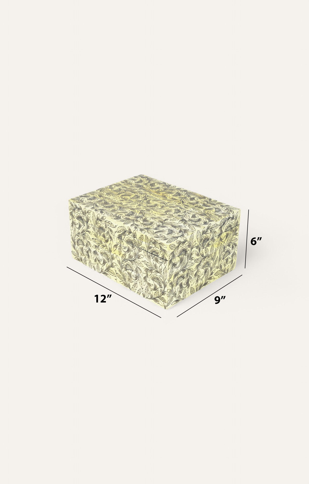 Floral Mango Wood and Bone Antique  Jewelry Box