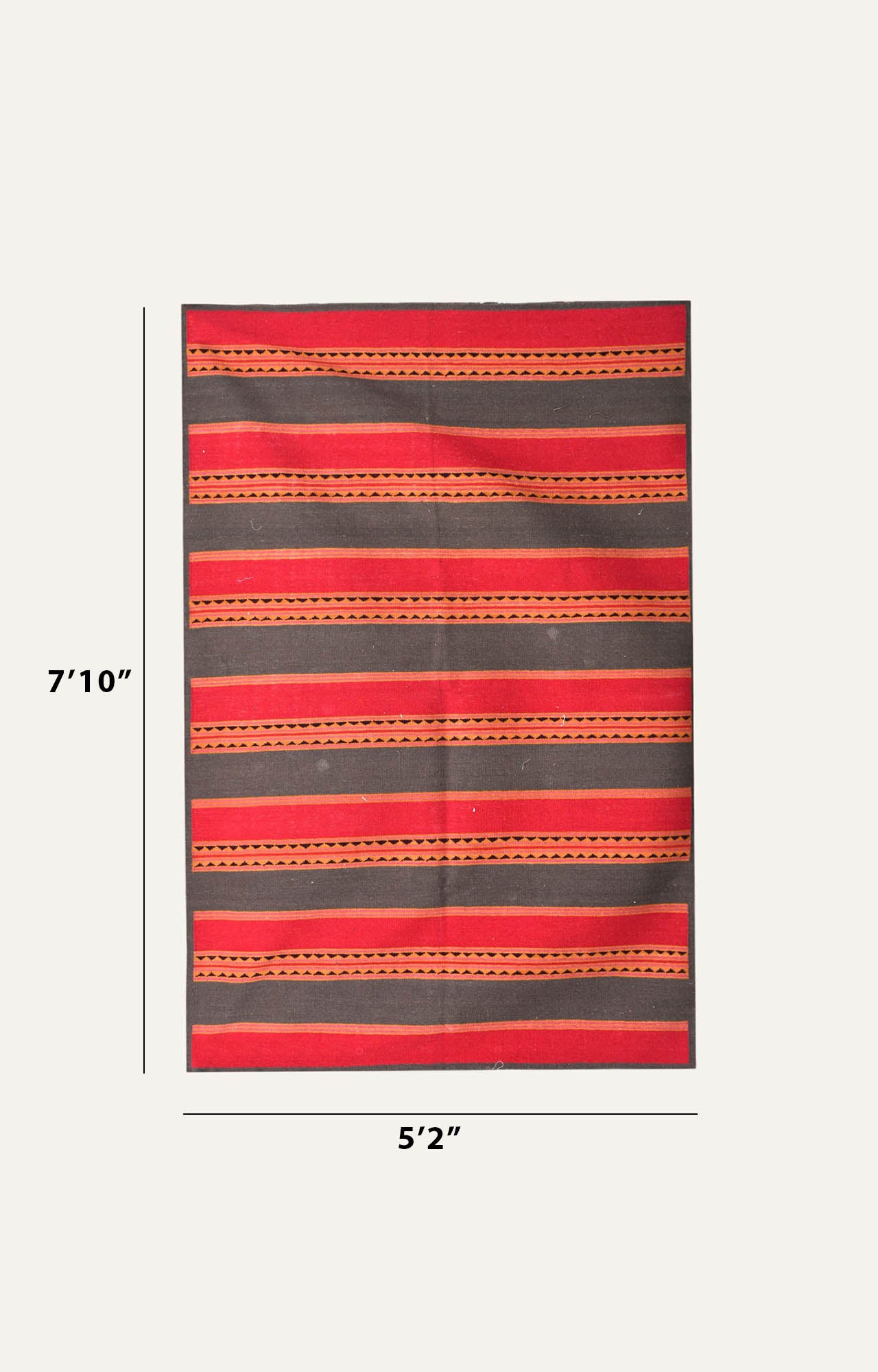 Vibrant Stripes Woolen Rug
