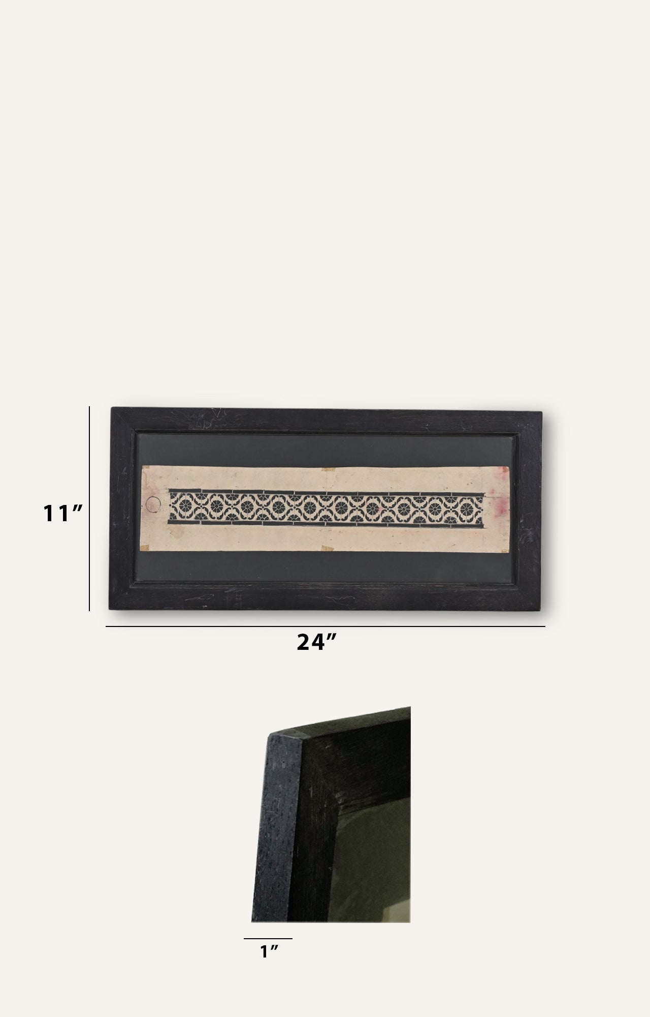 Floral Handmade paper stencil (Framed)