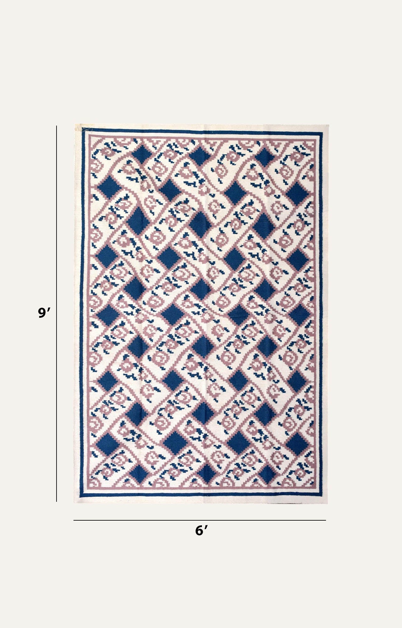 Handwoven Nordic woolen  rug