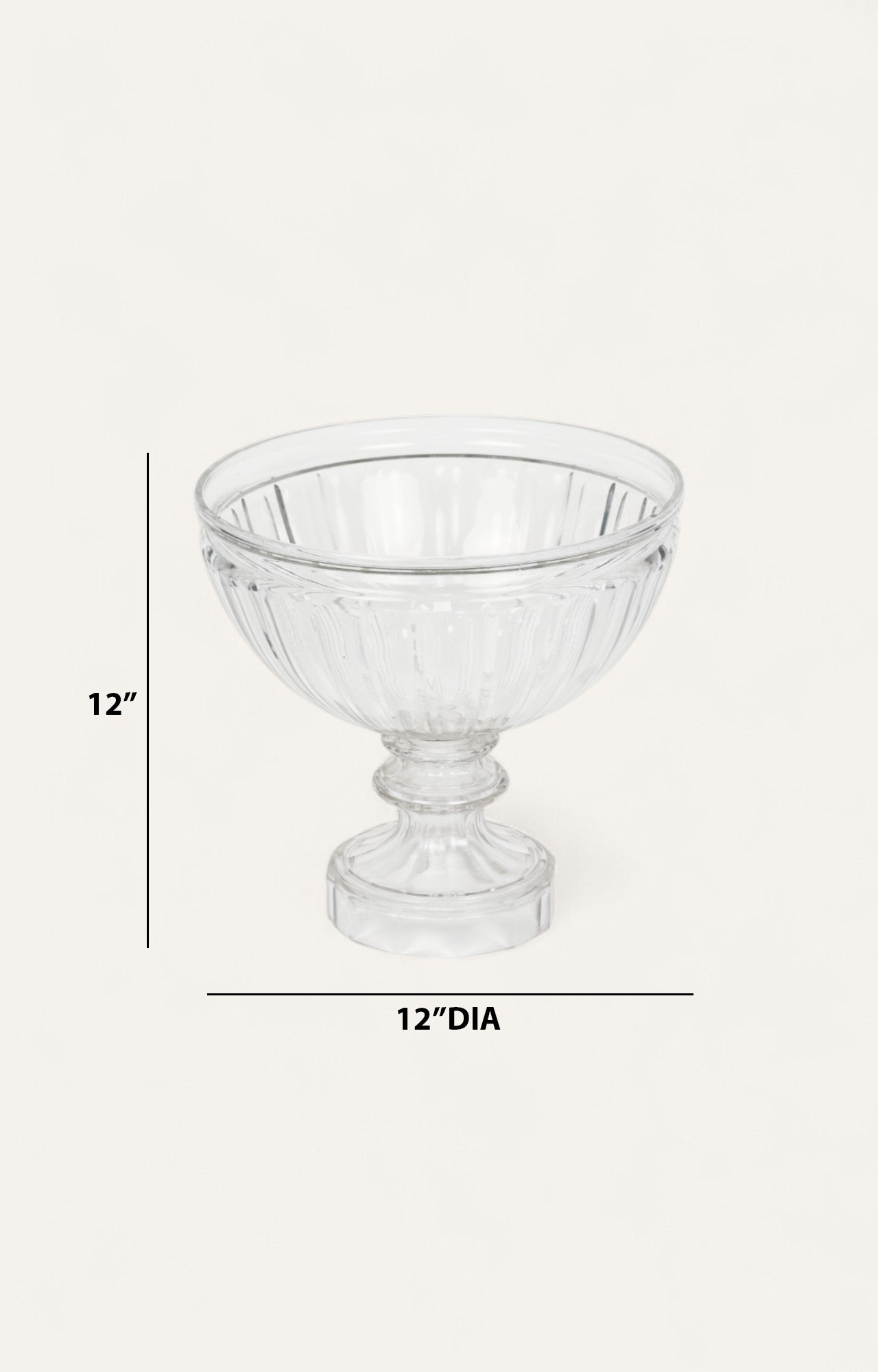 Pedestal Fruit Bowl in Glass