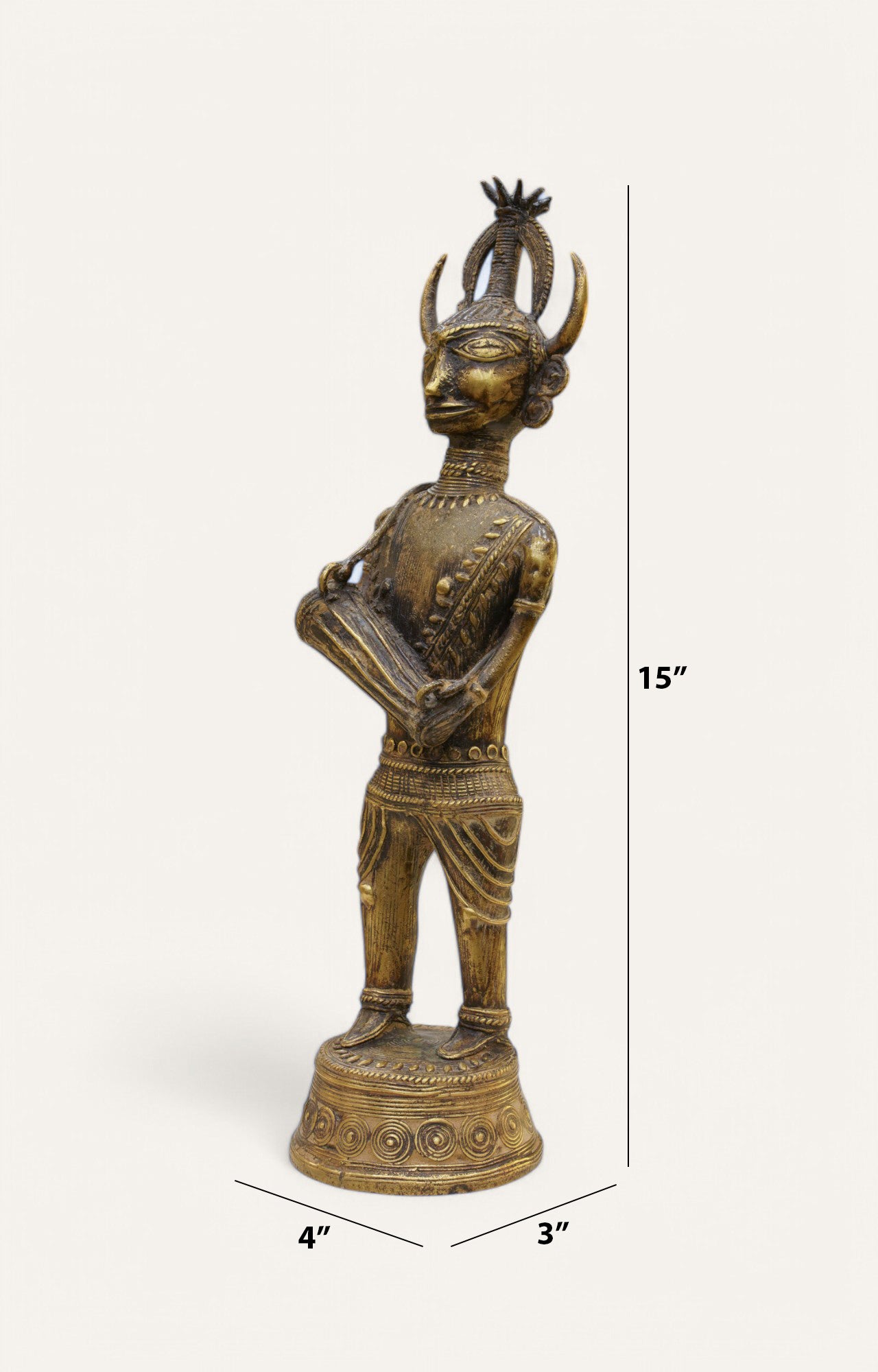 Cultural Vanguard Brass Figurine Antique Table Décor