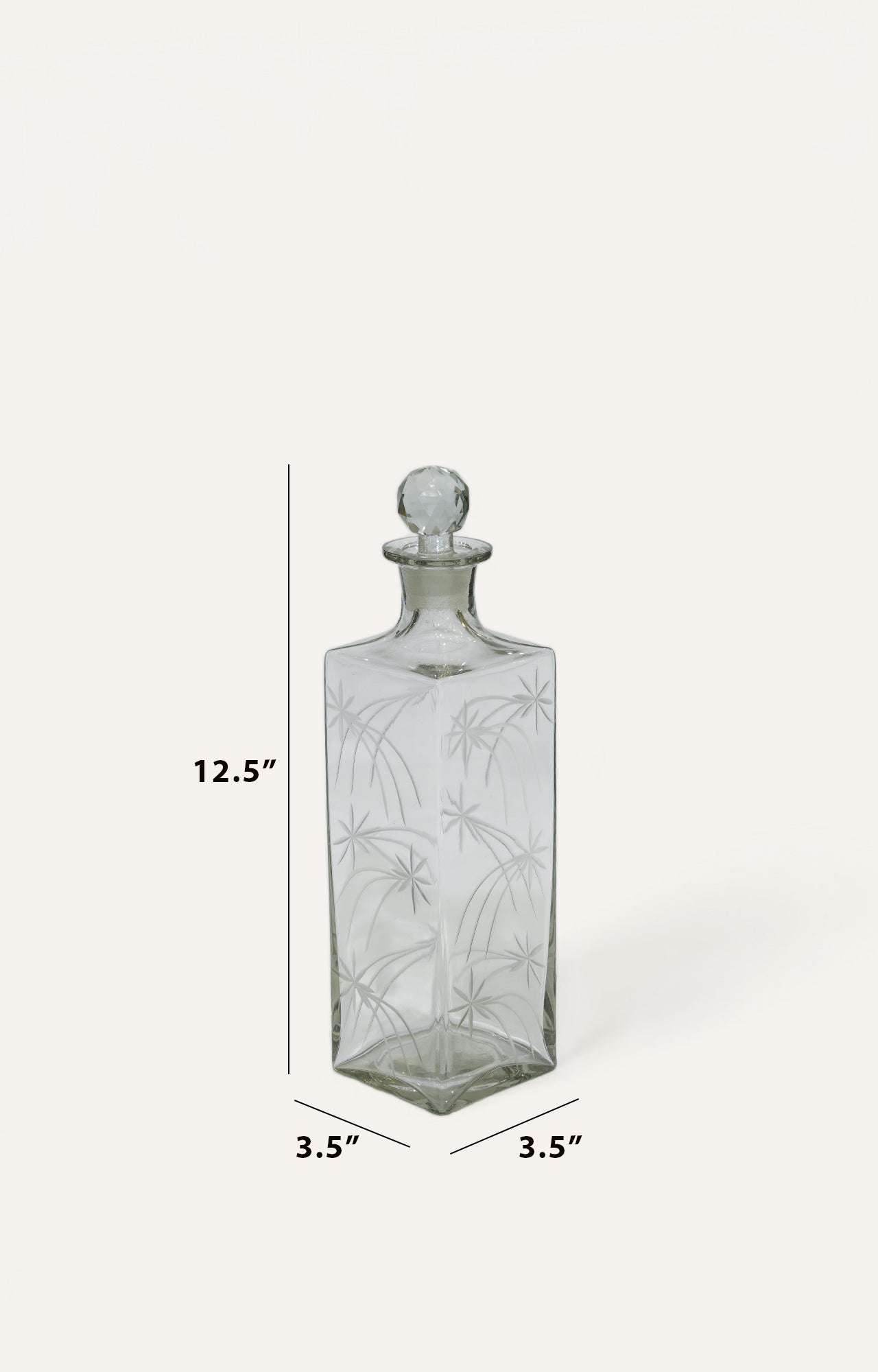 Hermes Transparent Glass Decanter