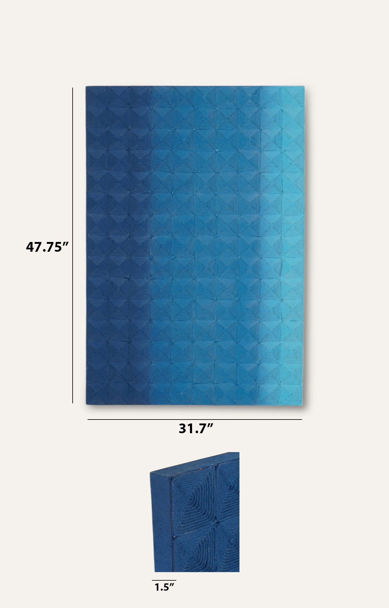 Blue Shade Embossed 3d Wall Art