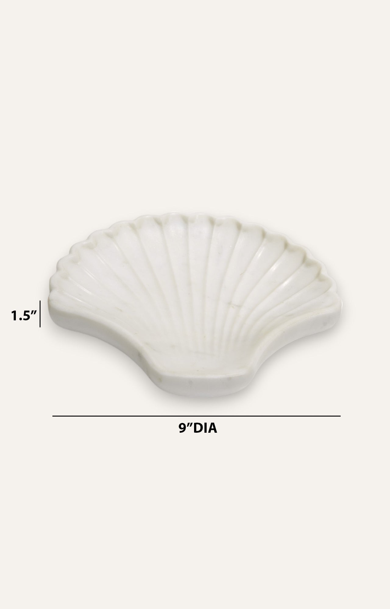 White Marble Fluted Platter