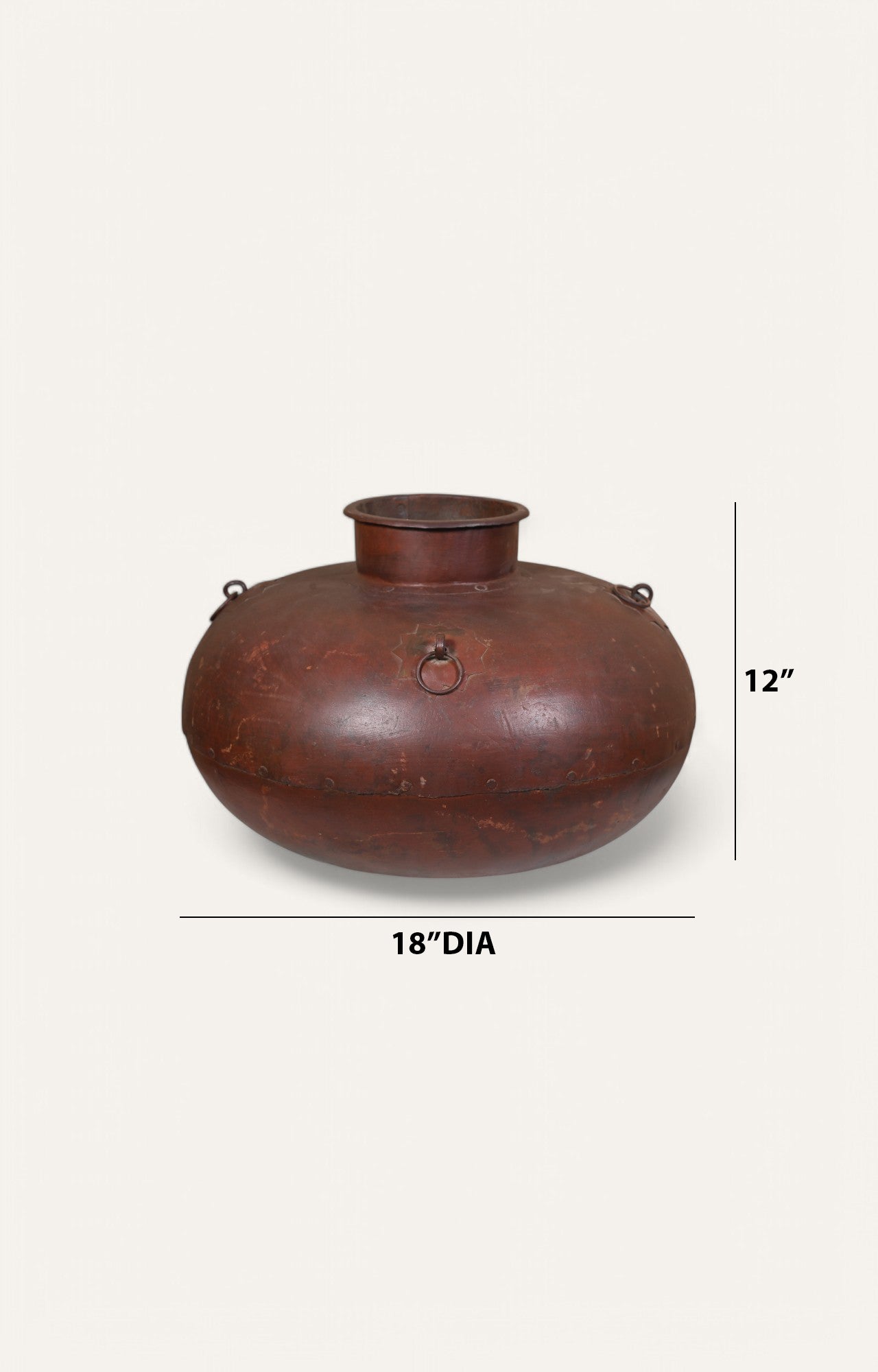 Vinatge Brown Metal pot