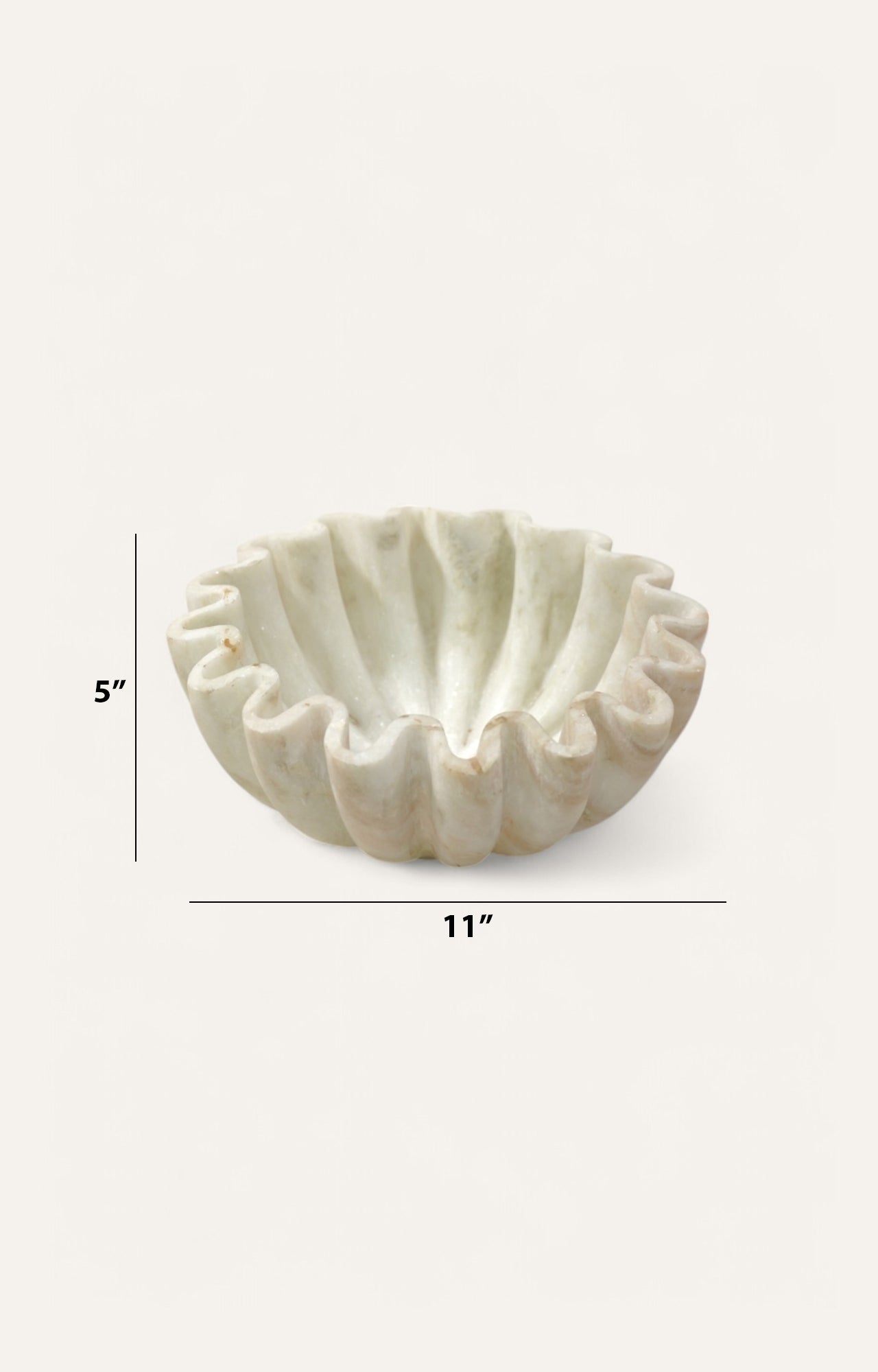 Frilled Marble Decorative Bowl