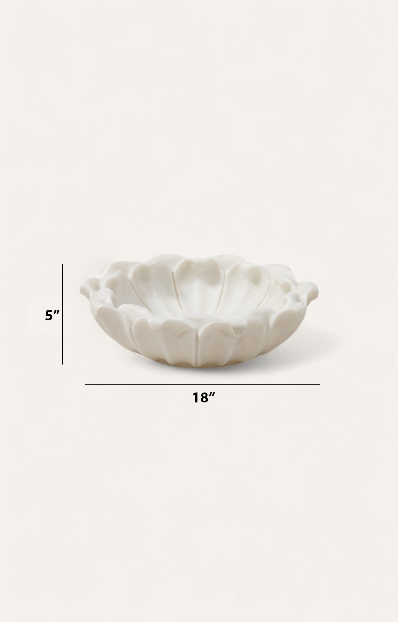 Scalloped Rim Marble Bowl