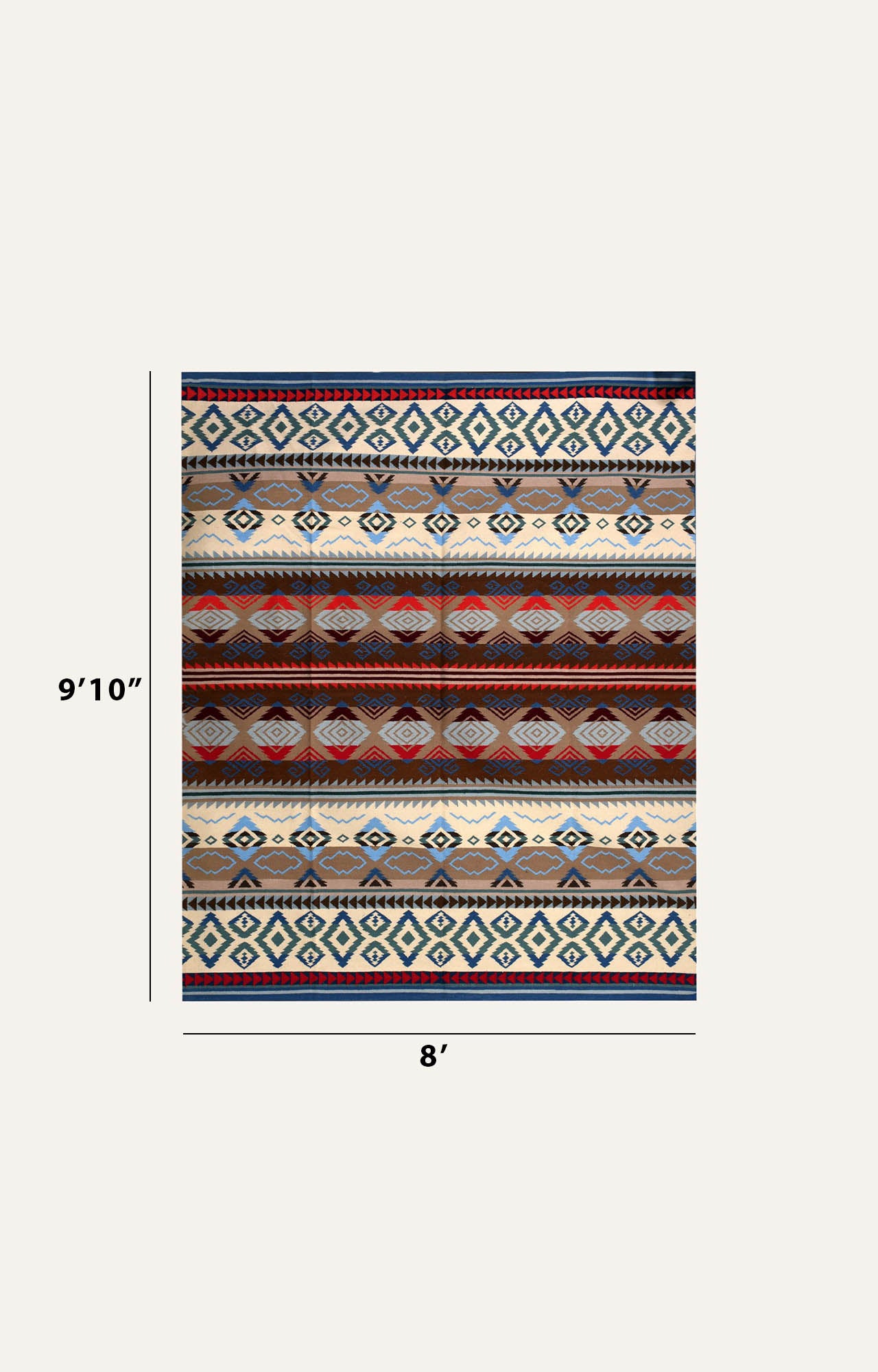 Colorful Handwoven Woolen Rug