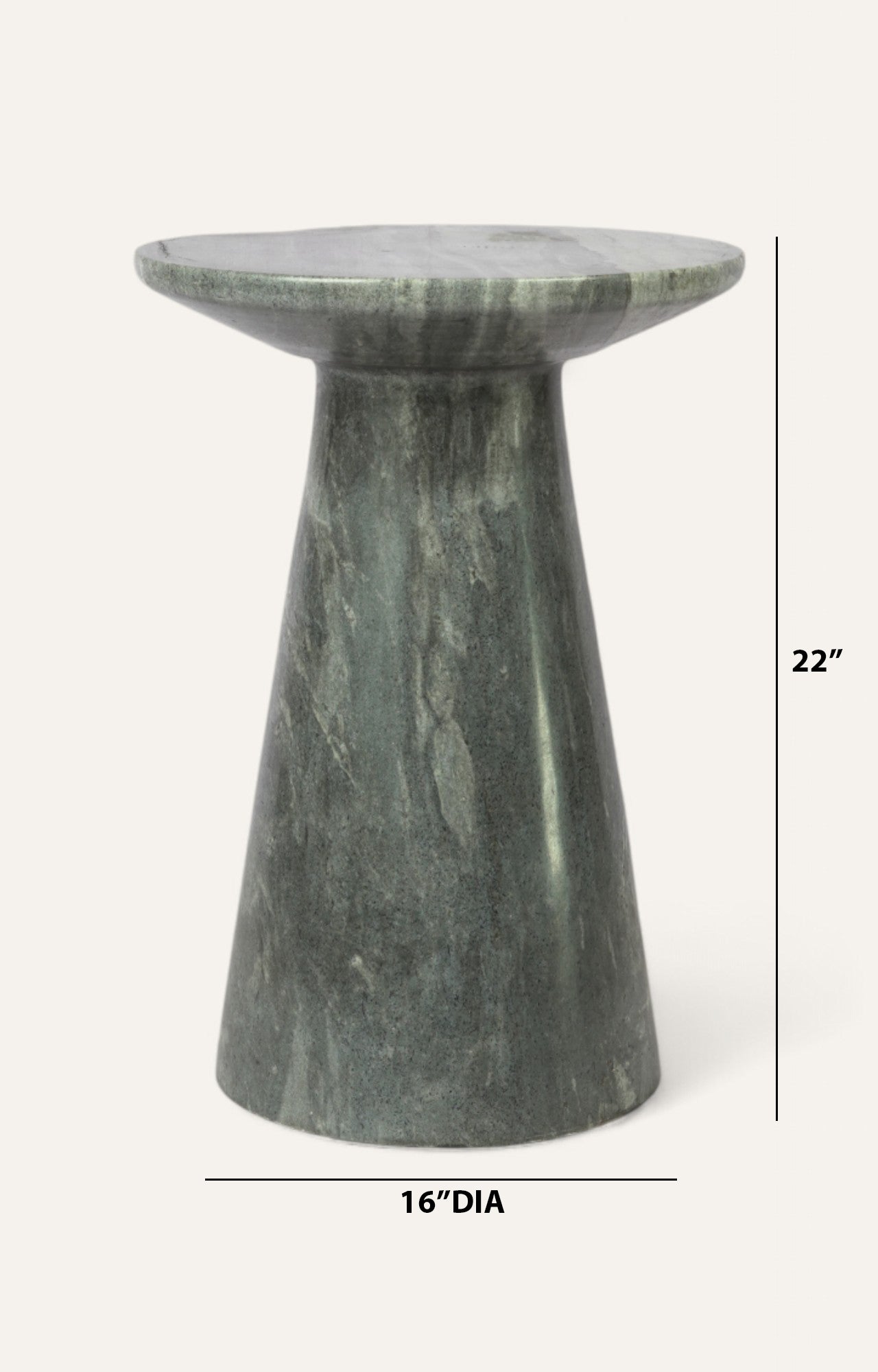 Hamilton Black Marble Round Side Table