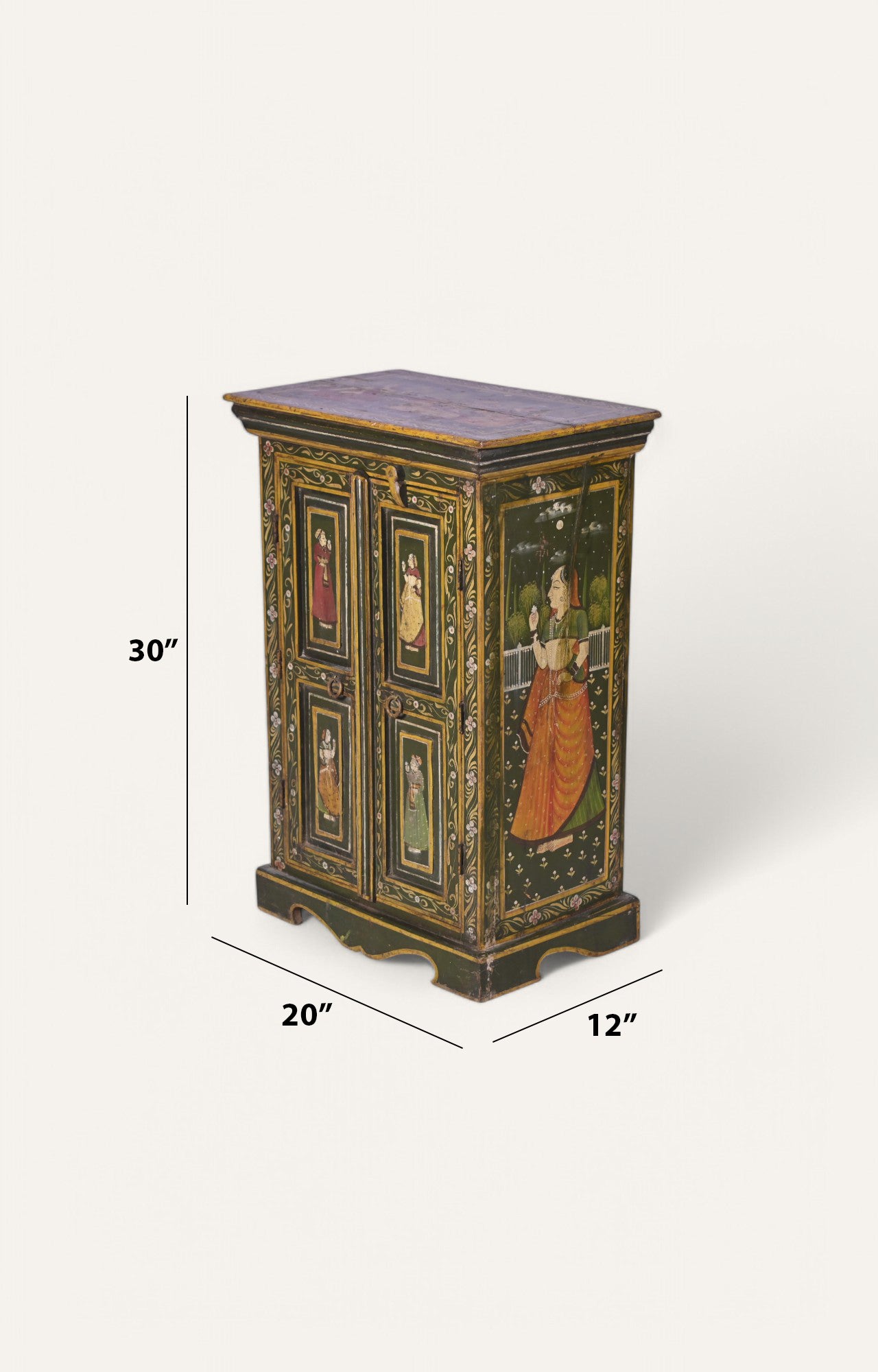 Maharani Hand-Painted Wooden Cabinet