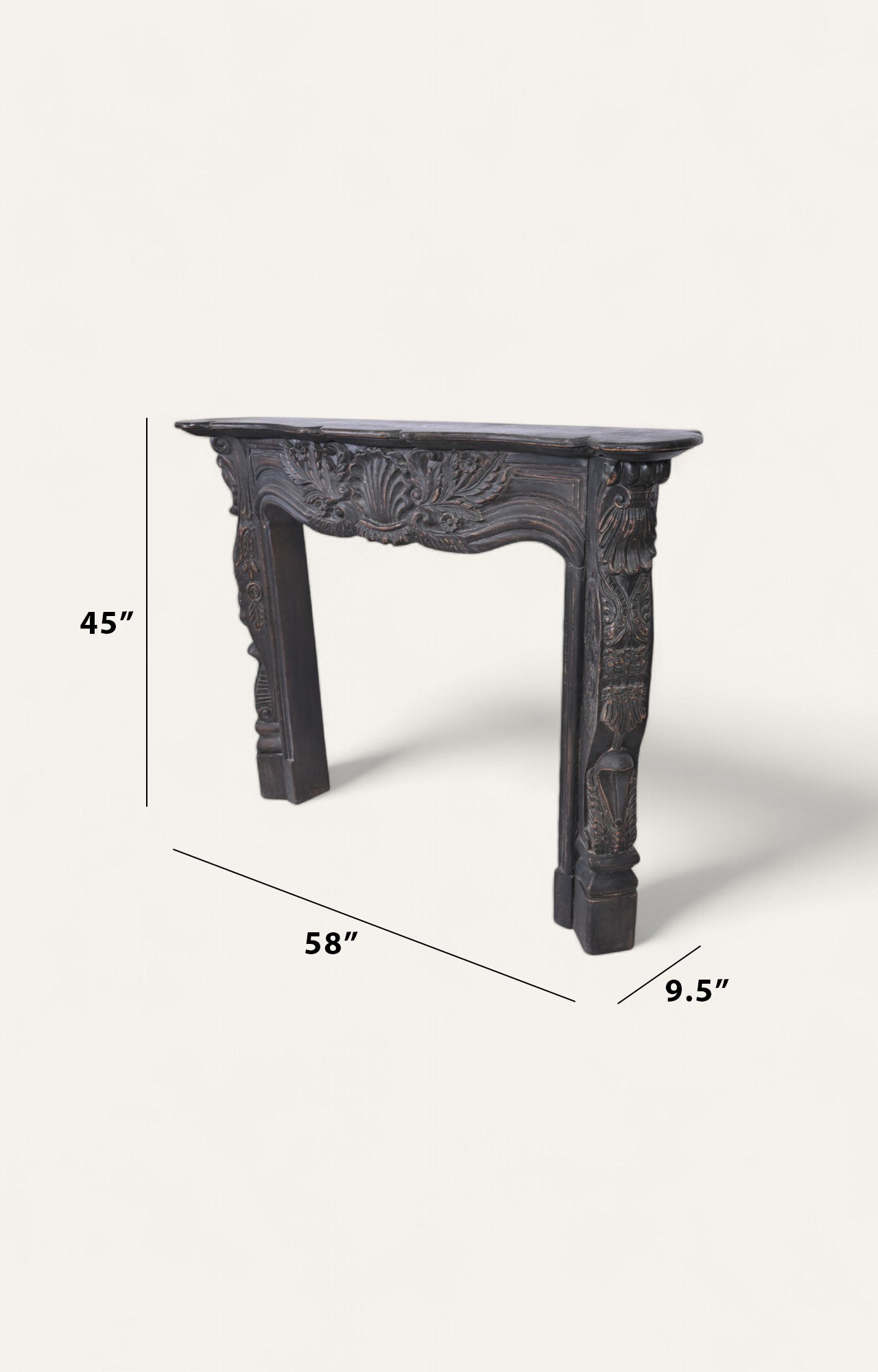 Hand carved Wooden Fireplace