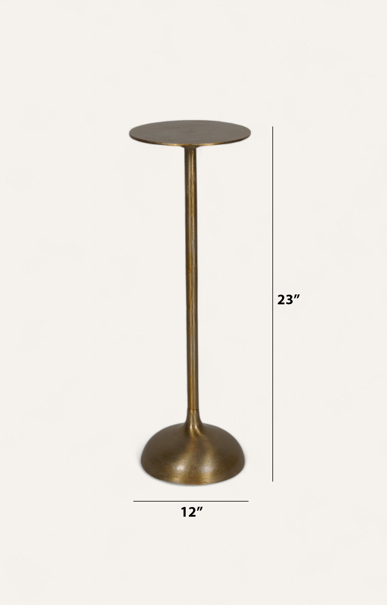 Rounded Base Peg Table in Gold