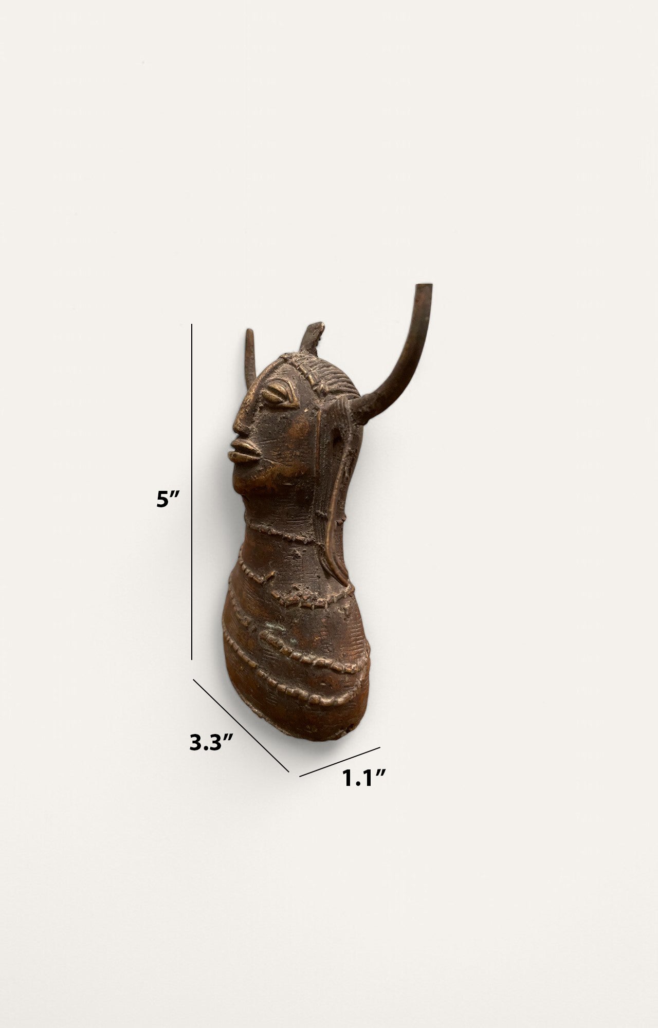 Man with Horns Dohkra Tribal Art Sculpture