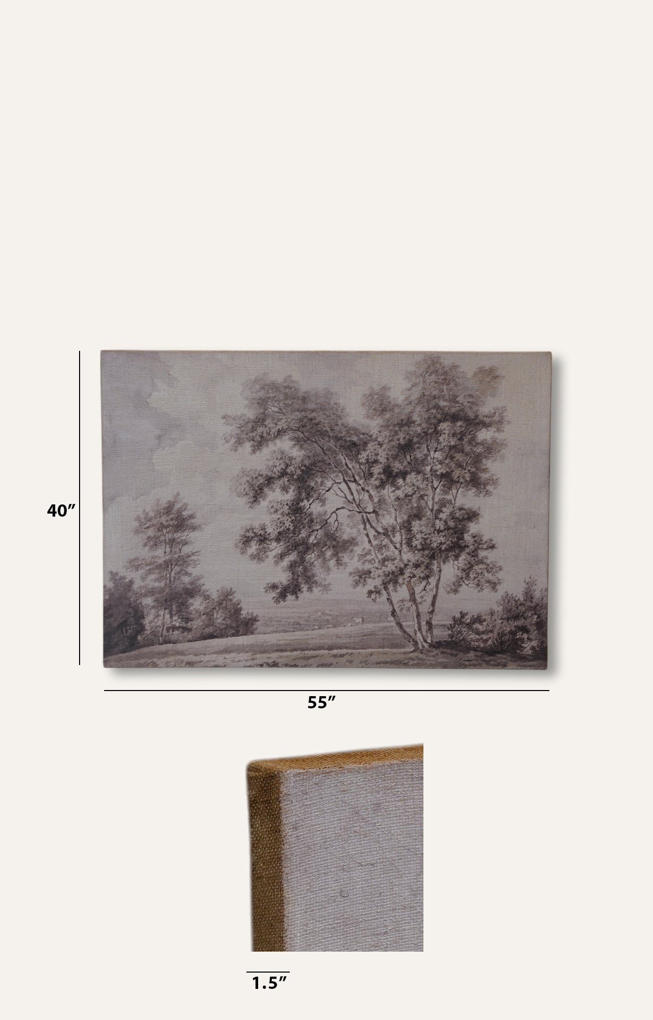 Life Scene Textured Canvas Painting