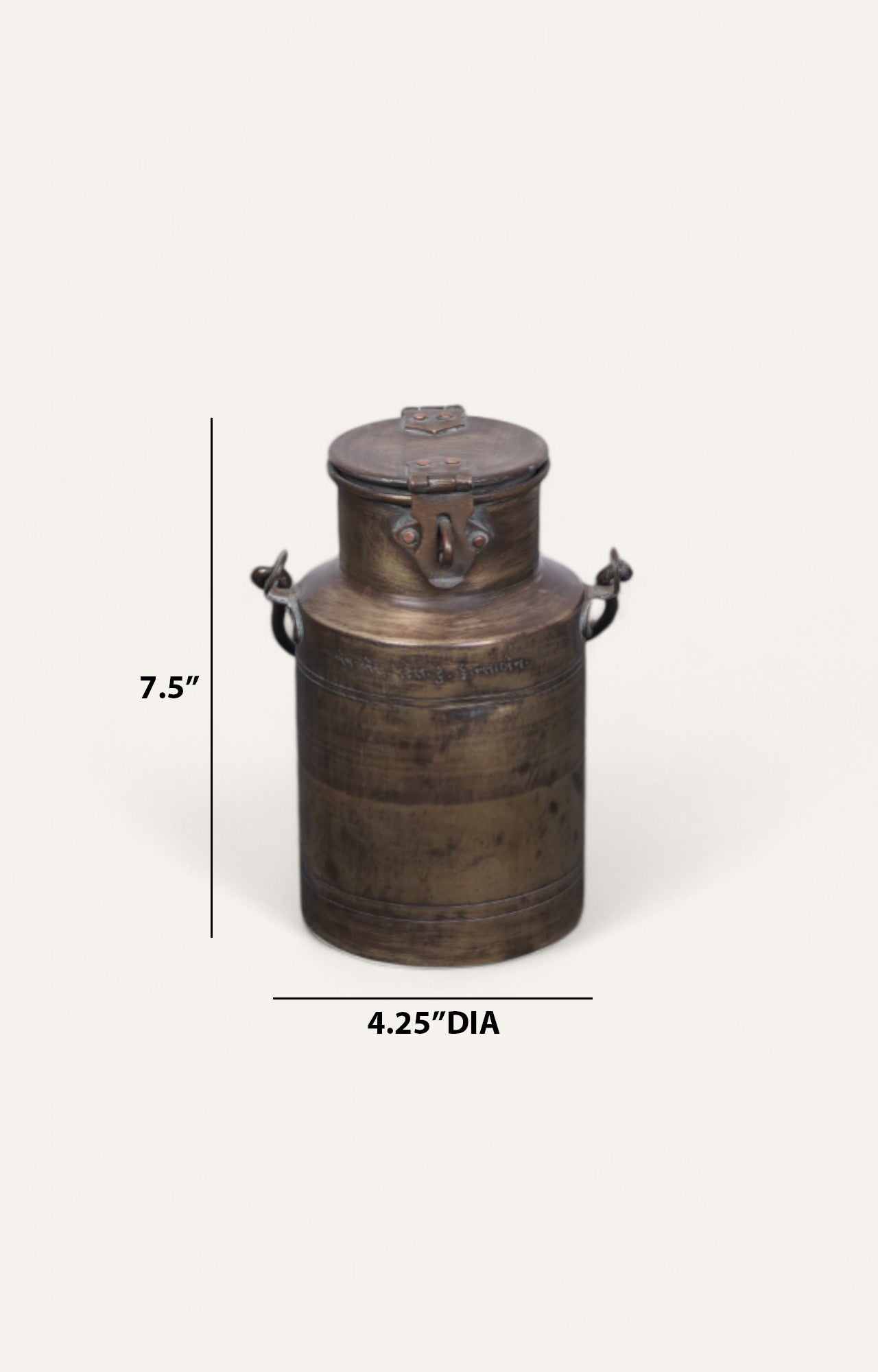 Vintage Solid Brass Kettle with Lid