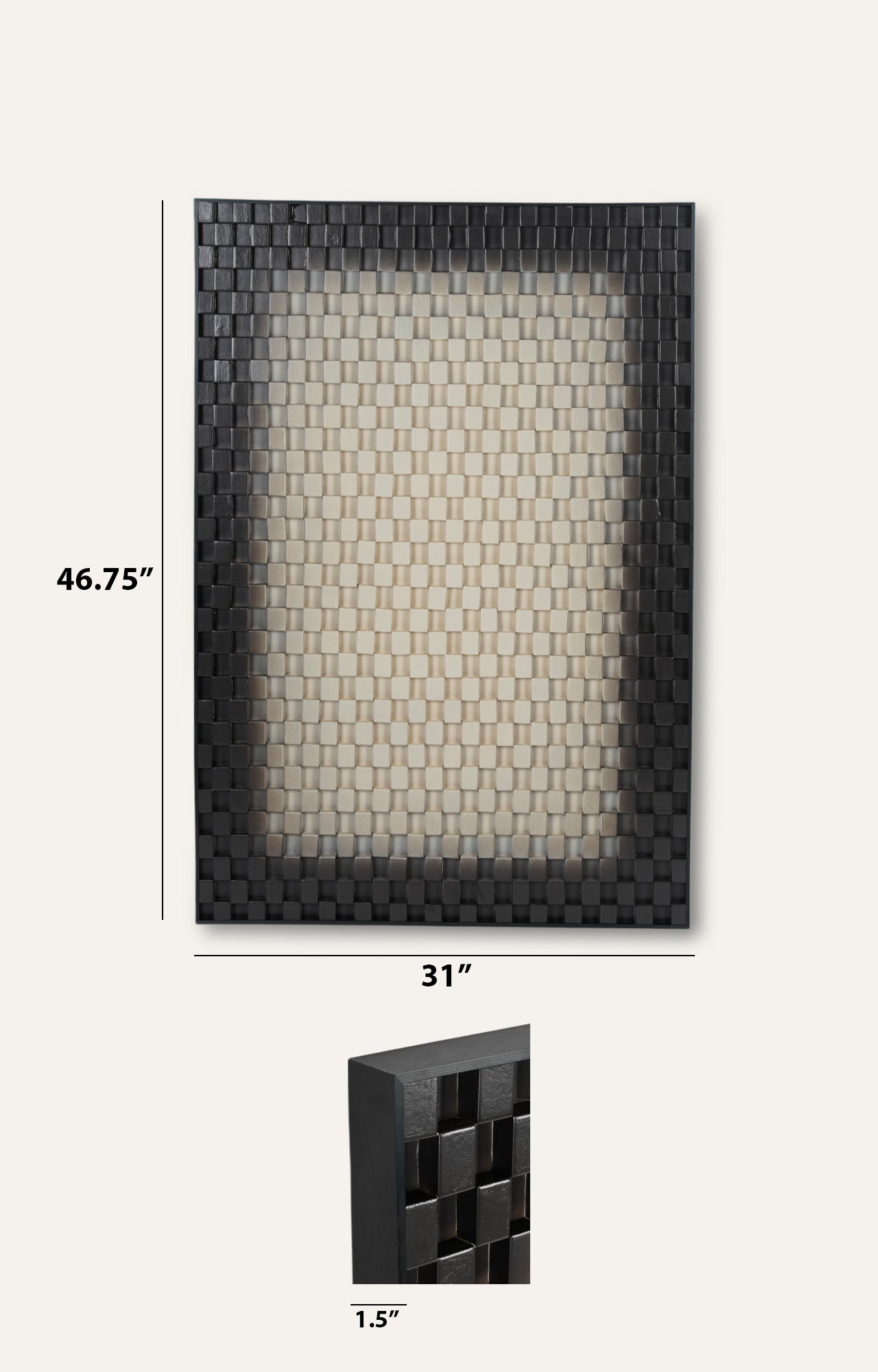 Black And White Embossed 3d Wall Art