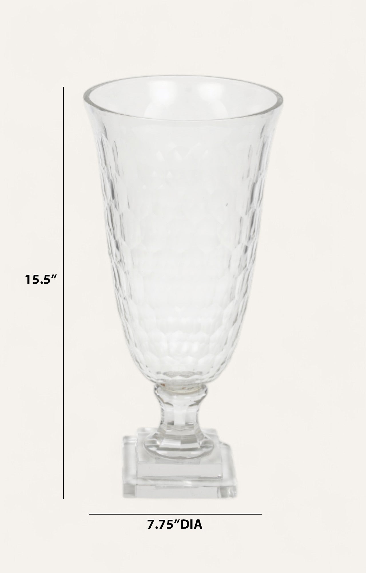 Cut-Glass Tapered Vase