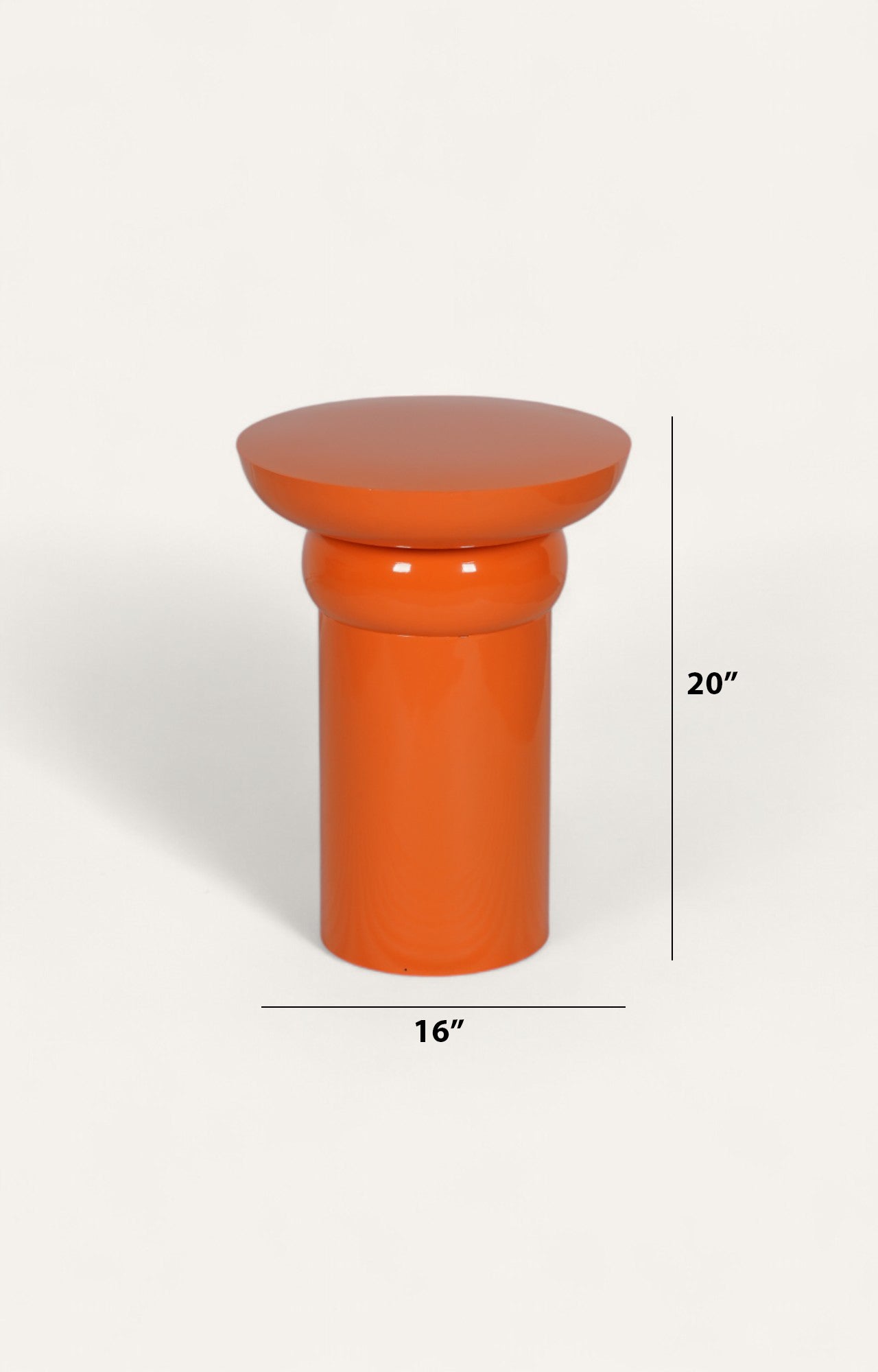 Tangerine Sculptural Side Table