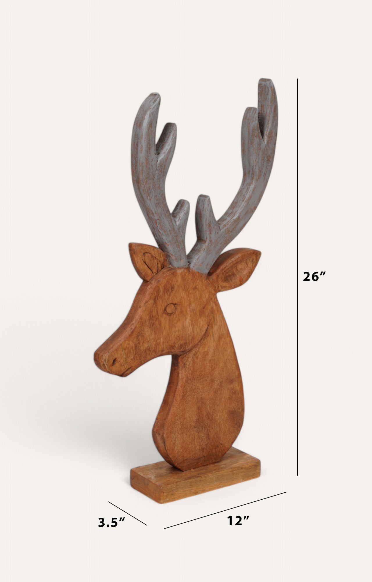 Dasher's Dash - Wooden Reindeer Head Christmas Decoration
