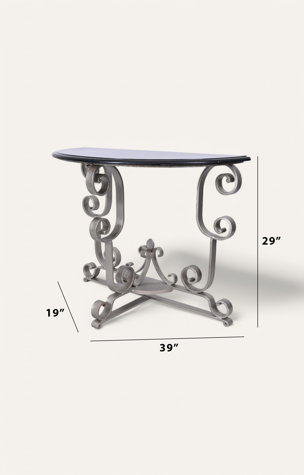 Half Moon Marble Console