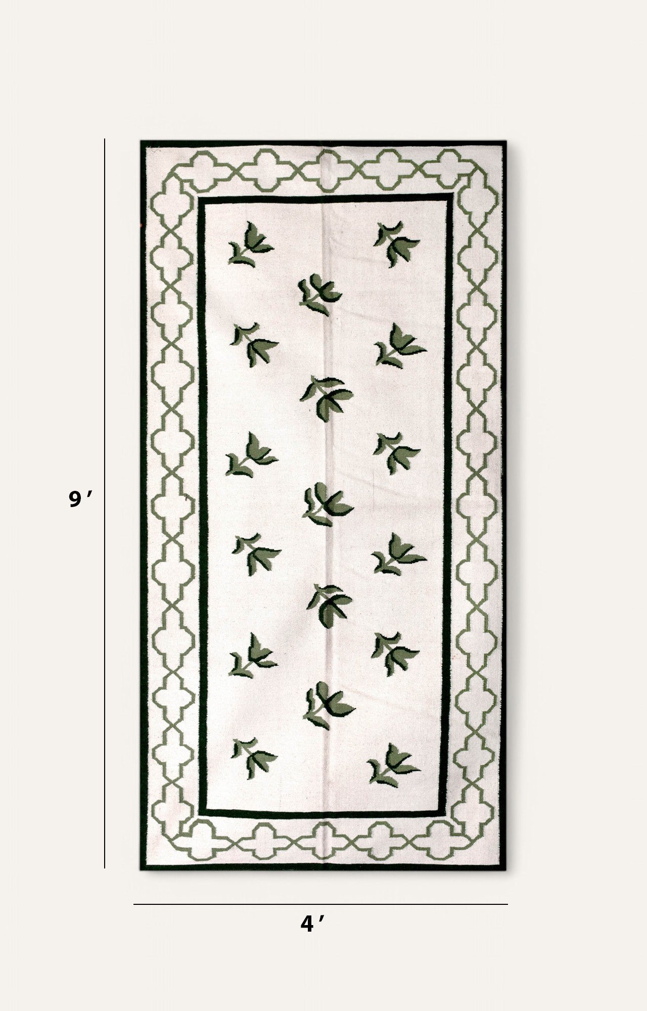 Handwoven woolen Leaf motif