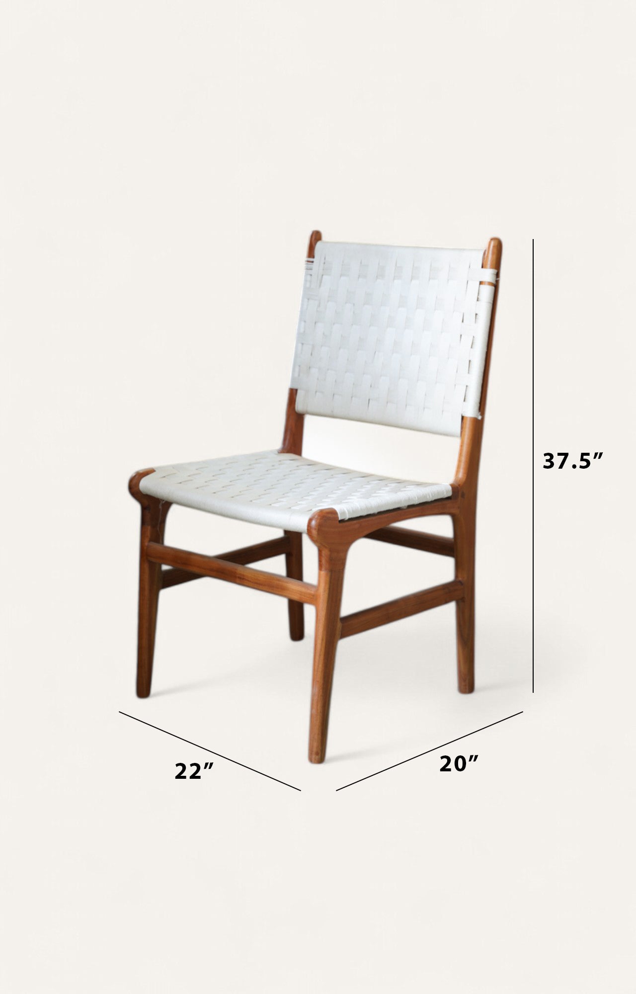 Handwoven Leather Dining Chair