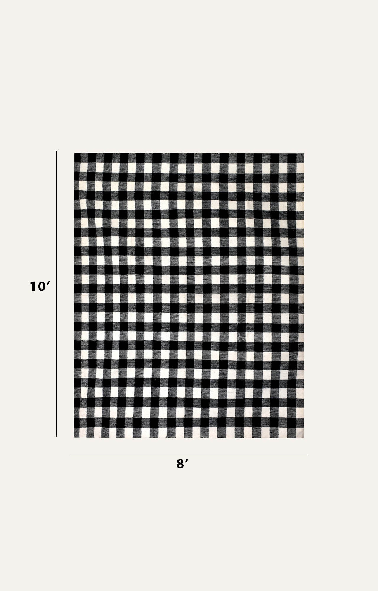 Handwoven Gingham pattern Rug