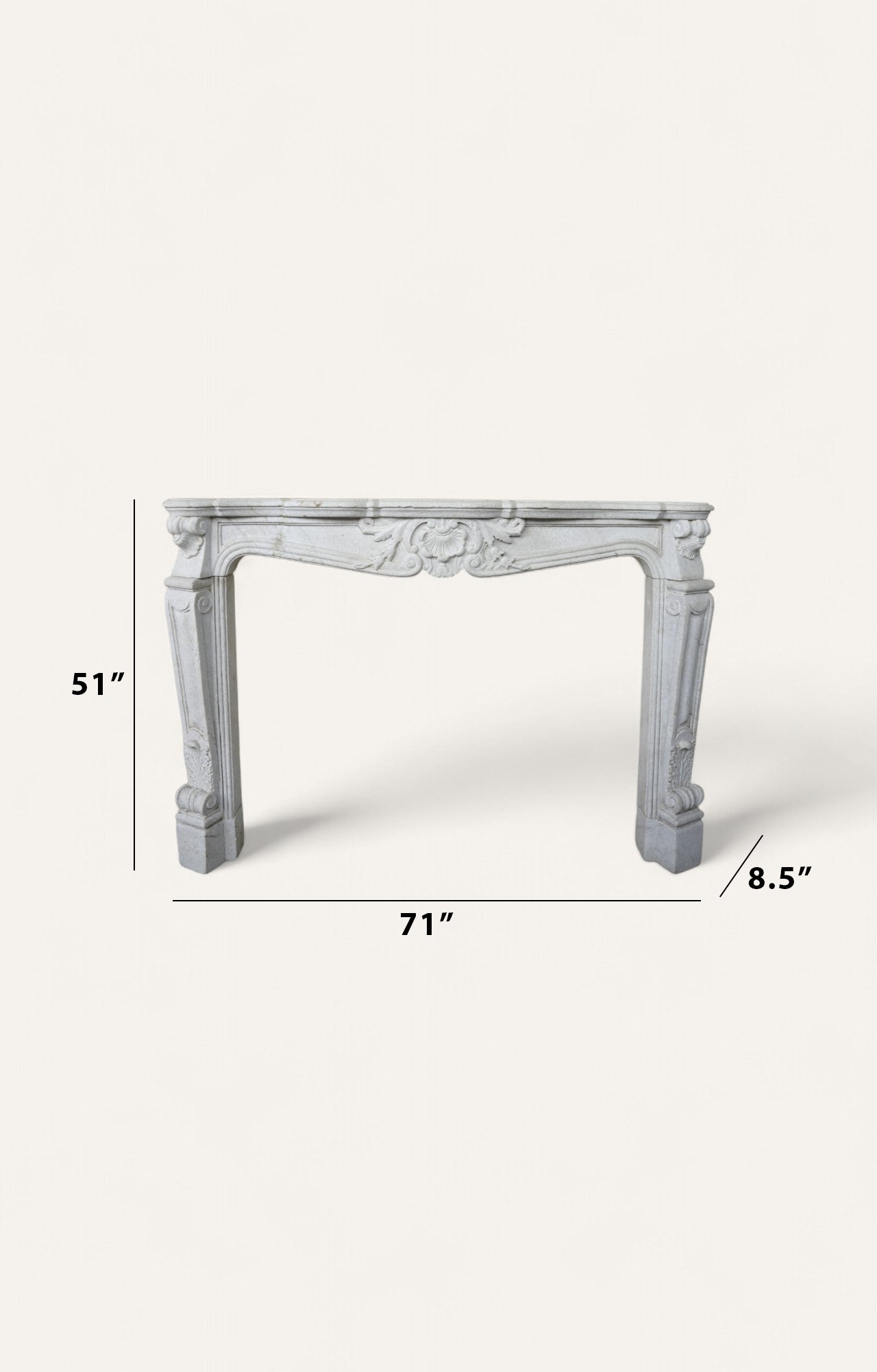 Floral Carved Marble Fireplace