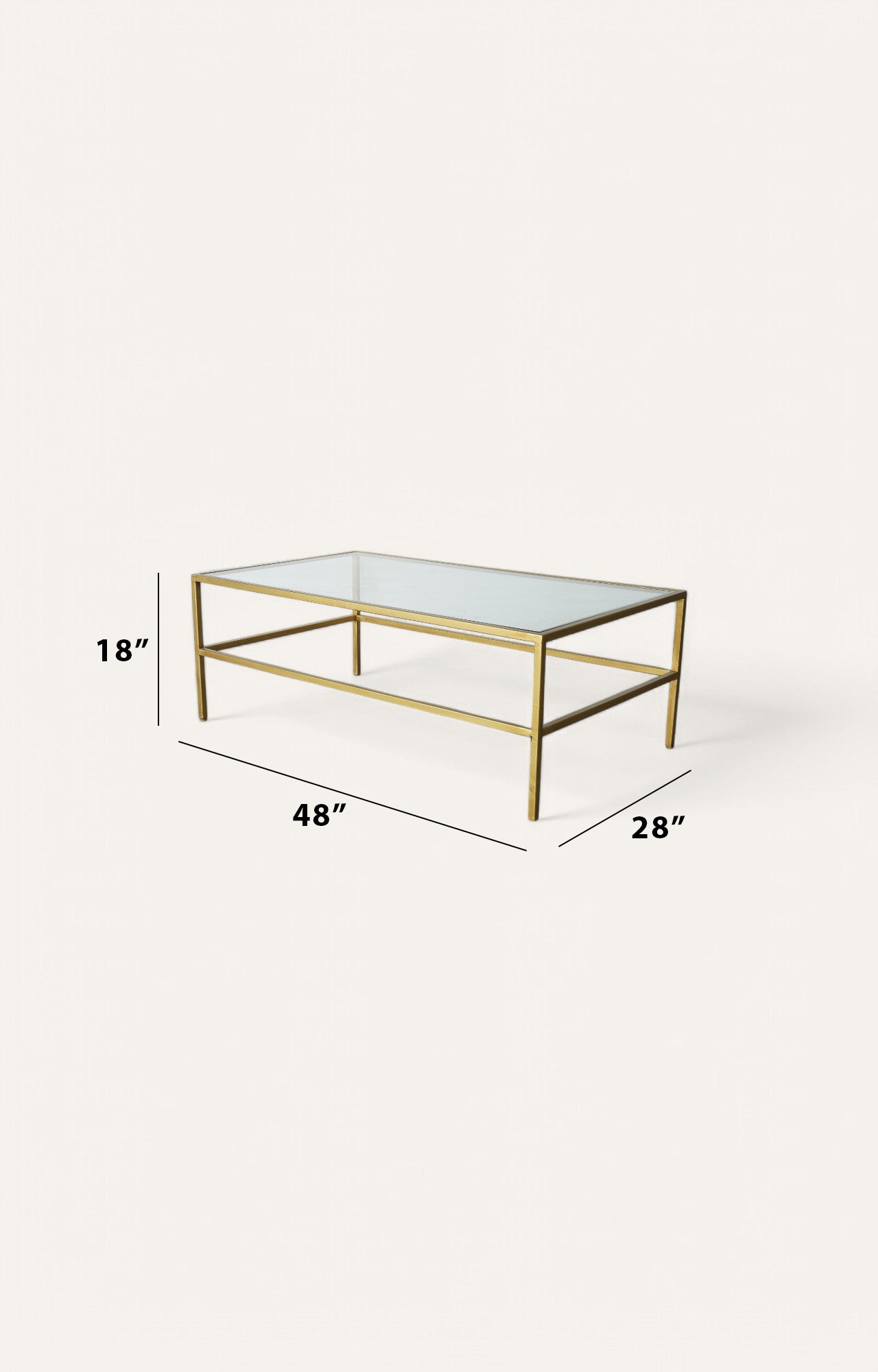 Metal With Glass Coffee Table