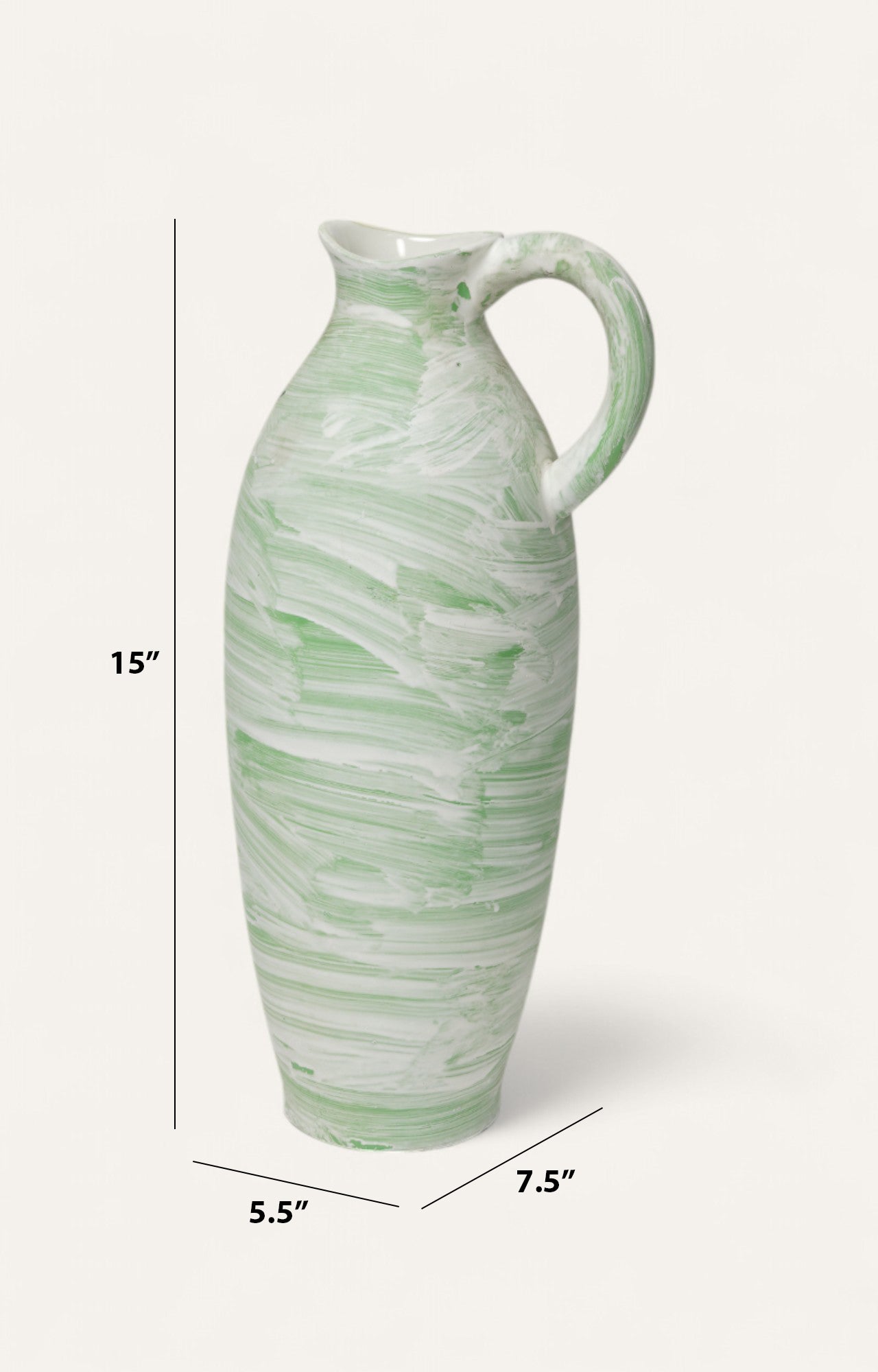Sculptural Swirl Ceramic Jug