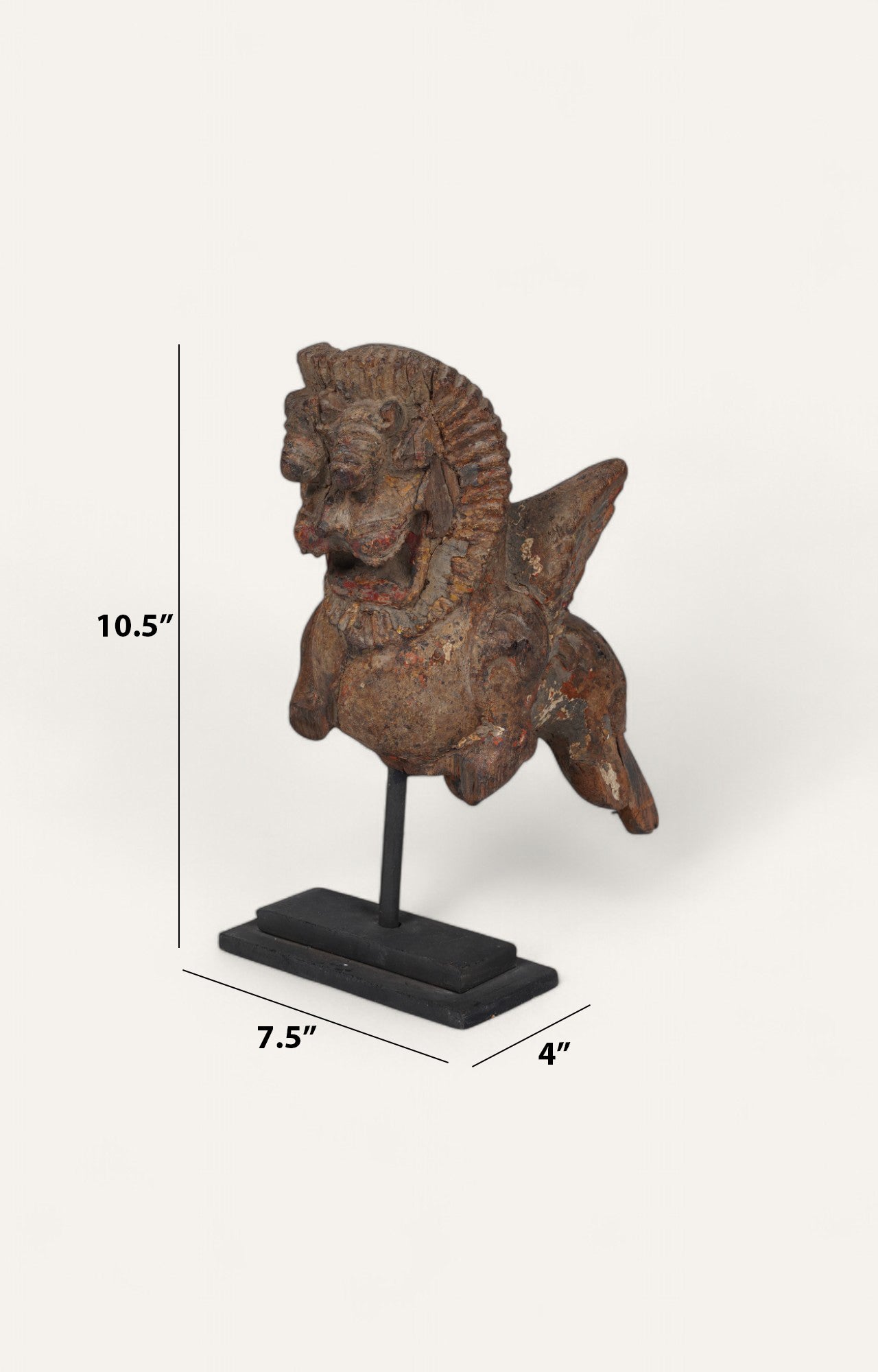 Tibetan Guardian Figure on Stand