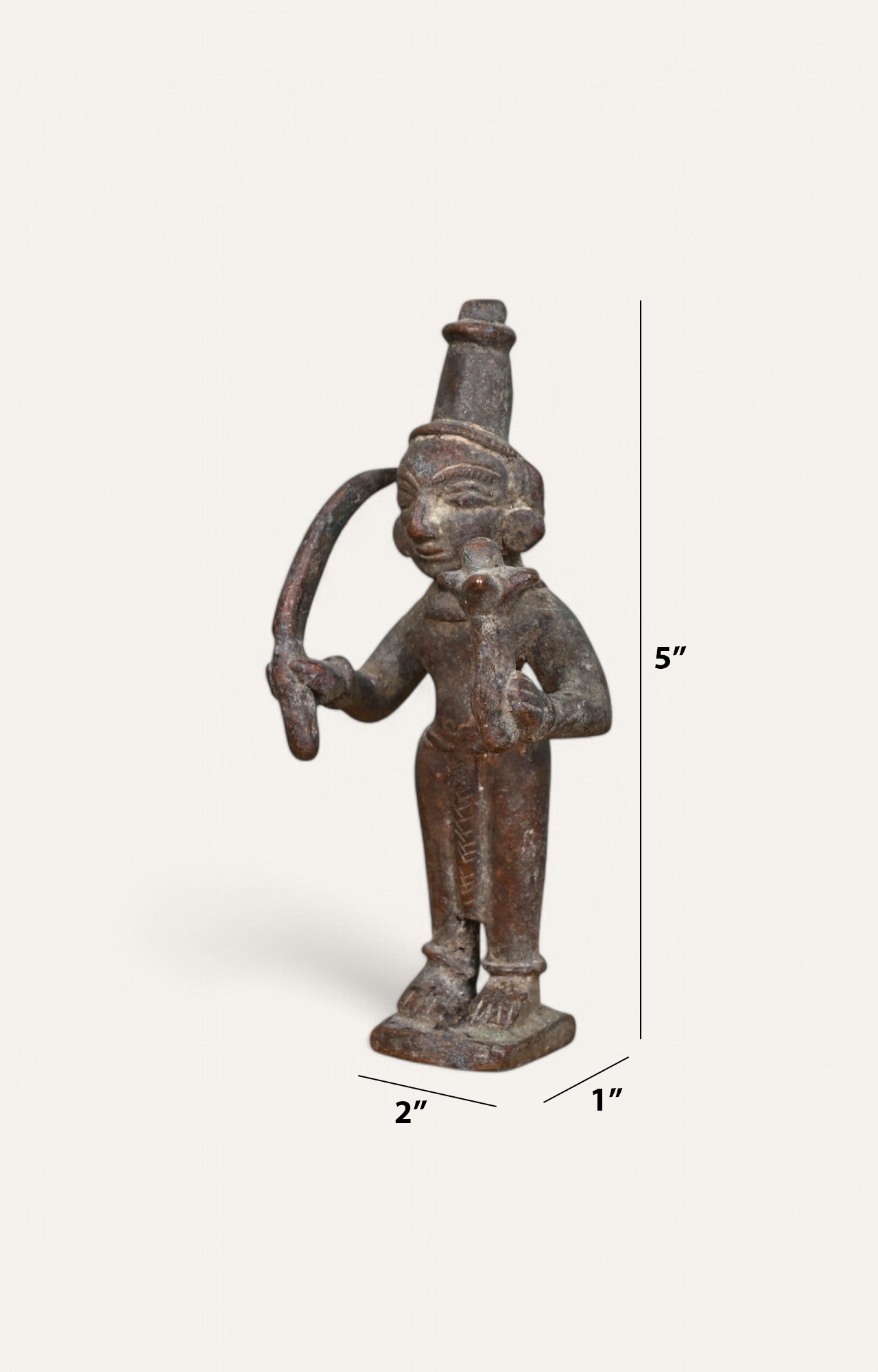 Warrior with Sword Brass Antique Sculpture