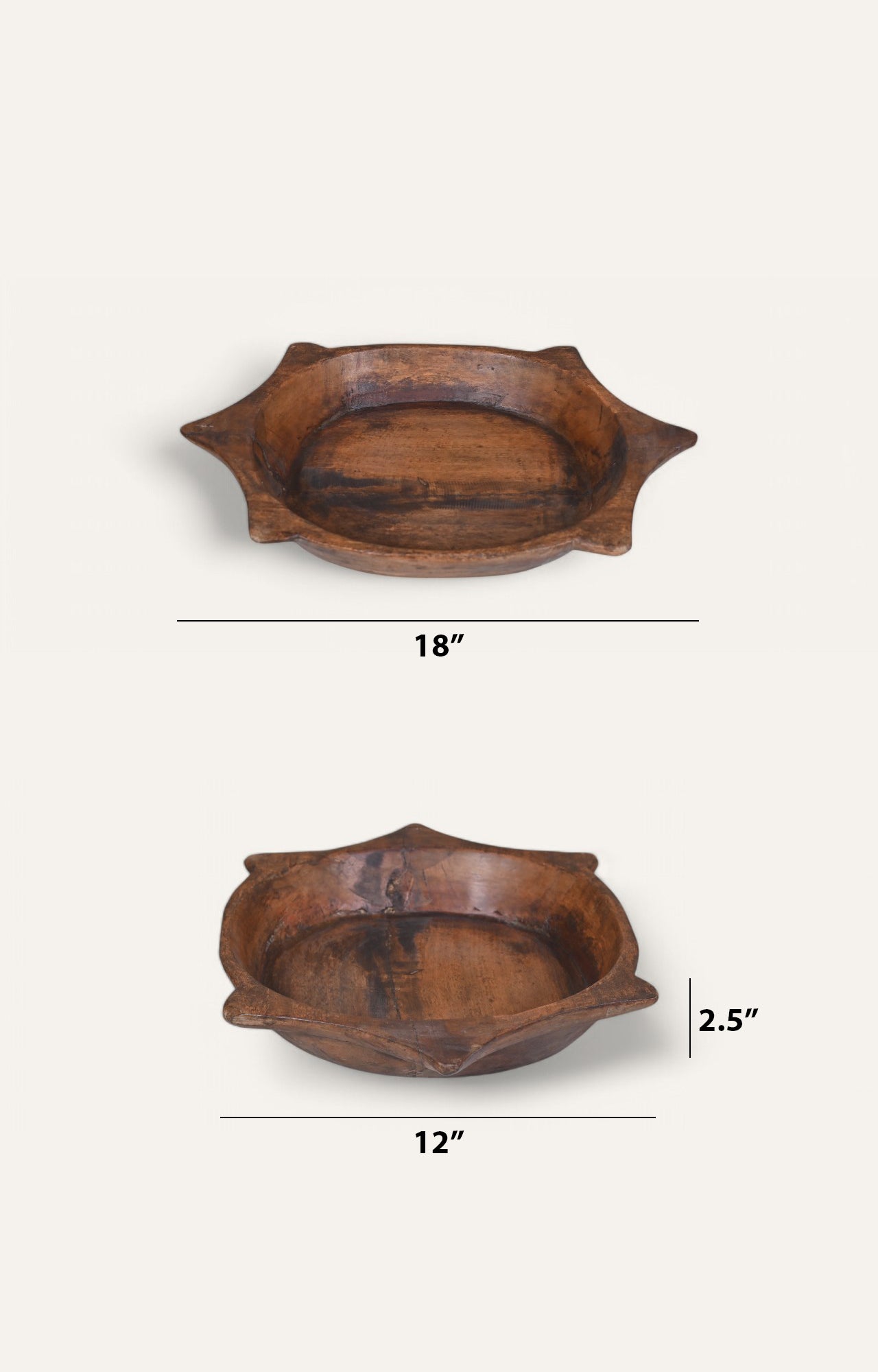 Large Decorative Wooden Tray