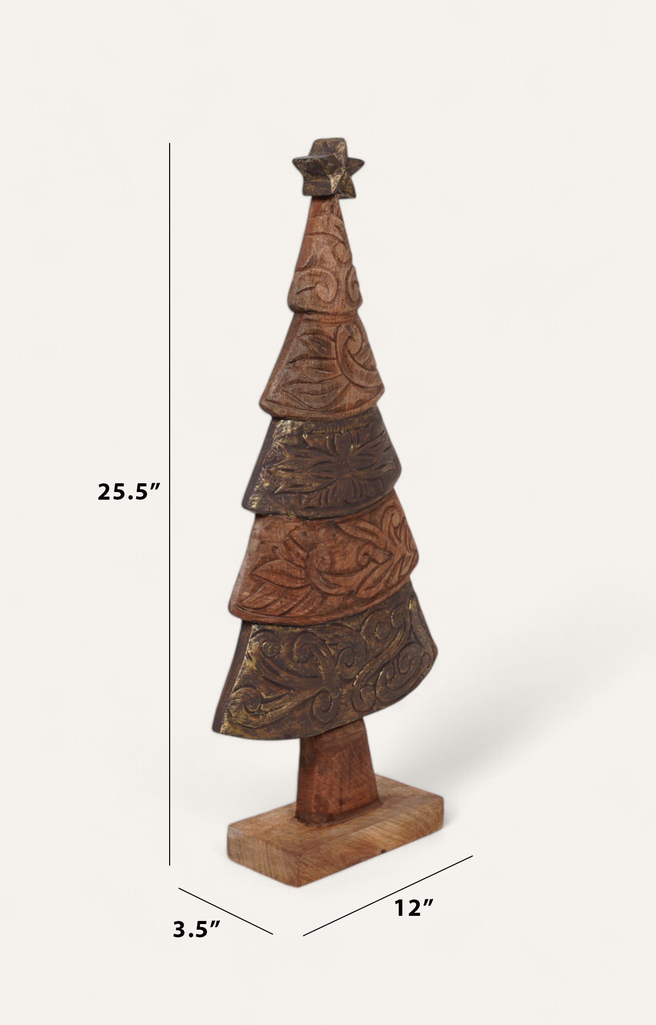 Dendron Ellegant - Christmas Tree with Star Set of 2