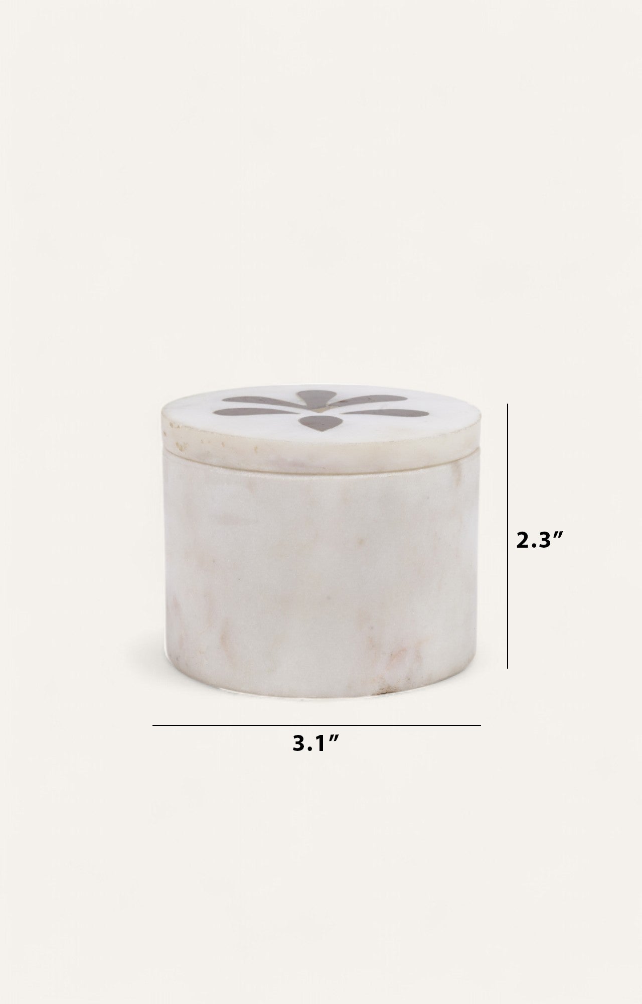 Brass Inlaid Marble Box