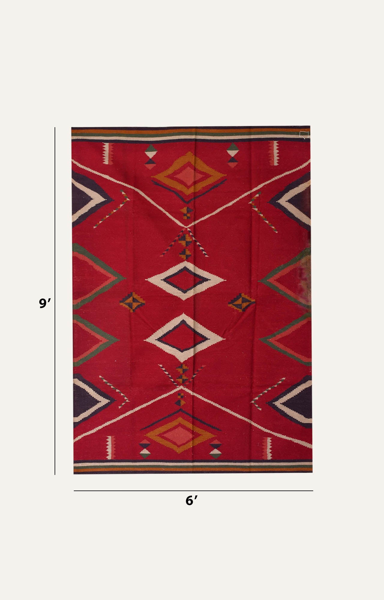 Handwoven Argyle Motif Rug