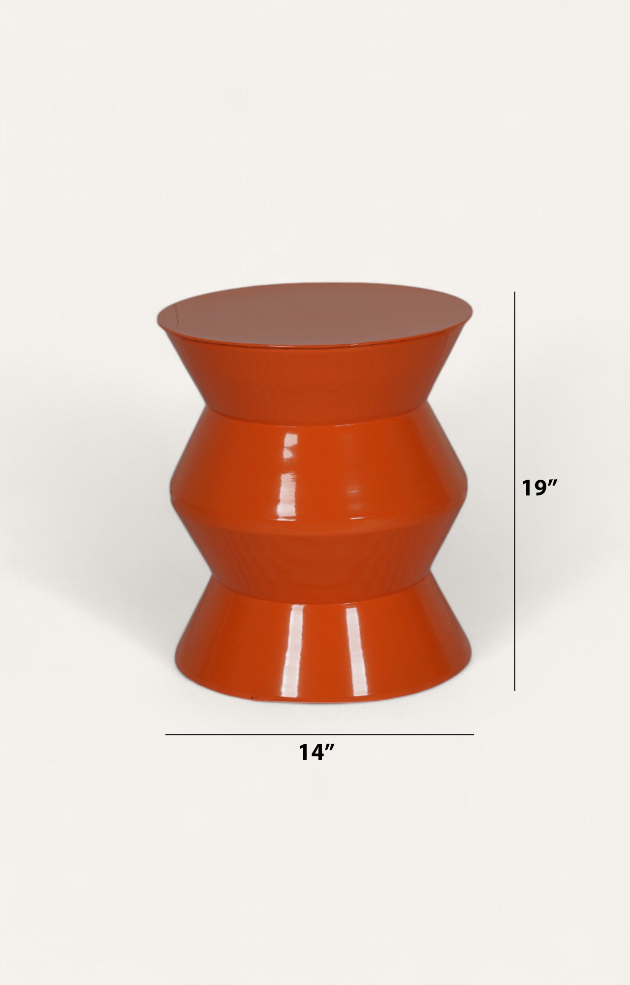 Zig Zag Tripod Side Table