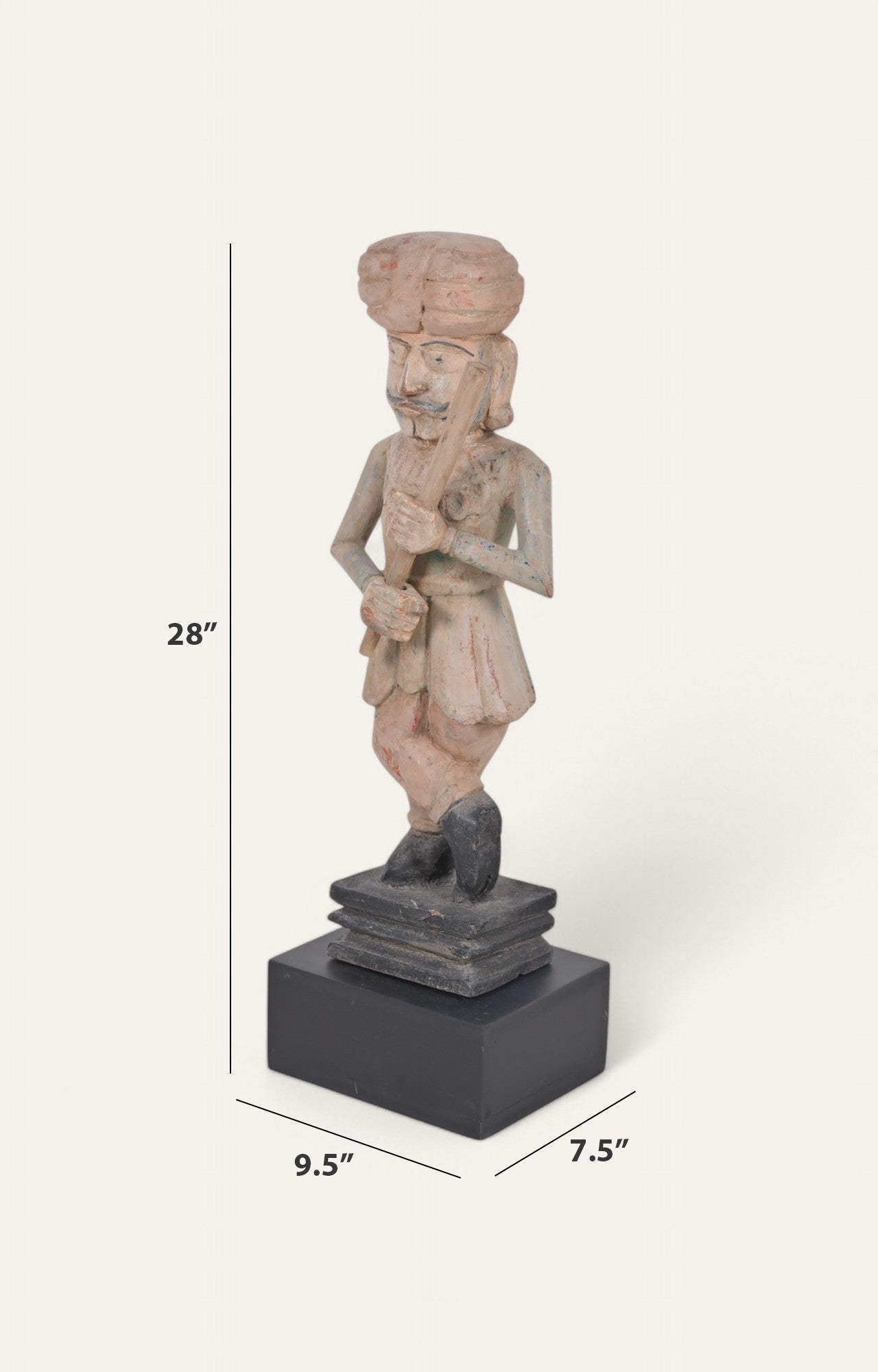 Vintage Indian Dwarpal Sculpture