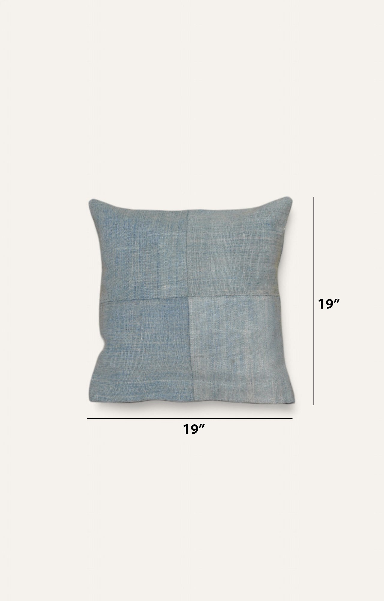 Blue Patchwork Cotton Cushion