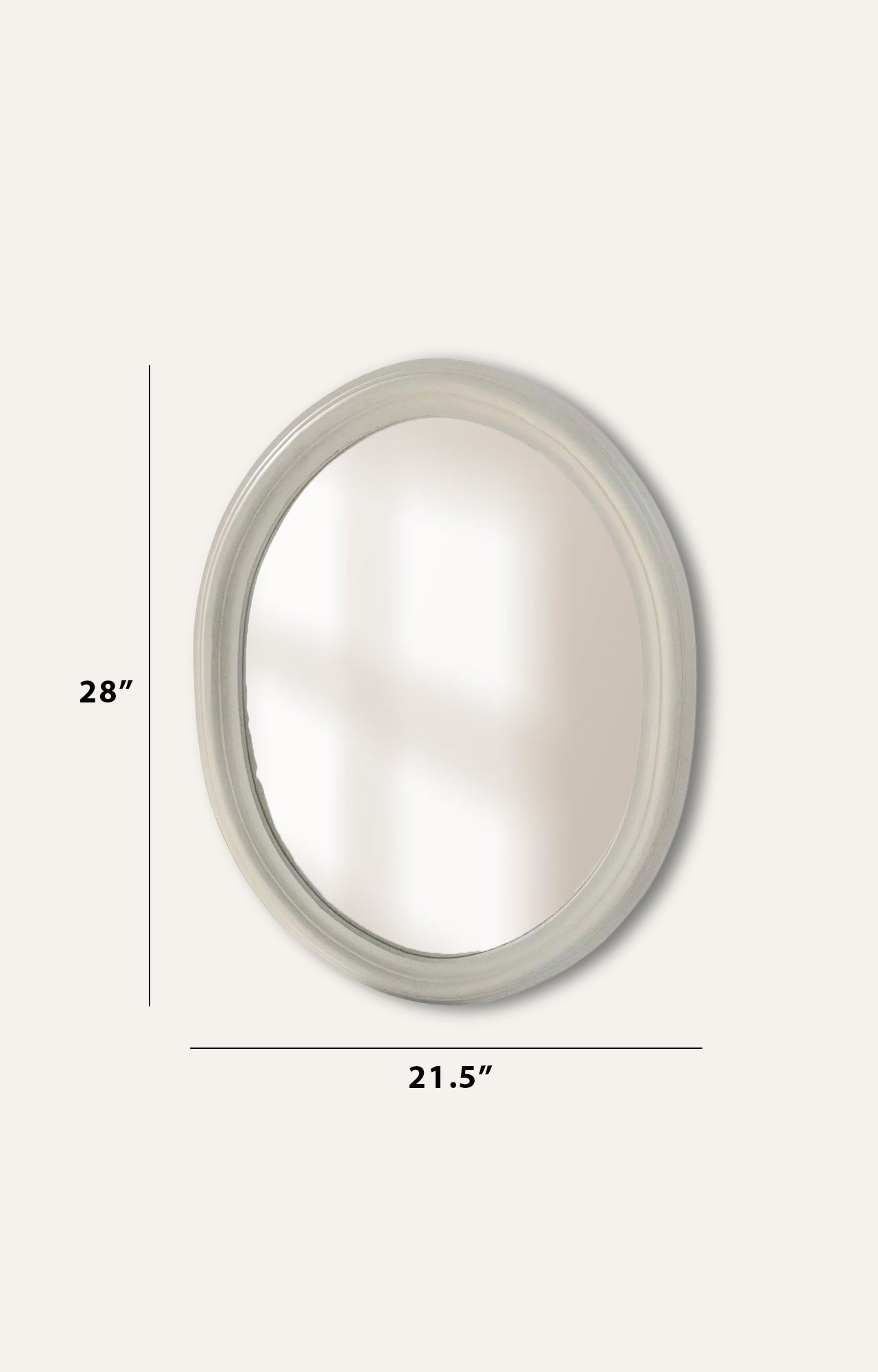 Elysia Oval Minimal Beige Mirror Sale price