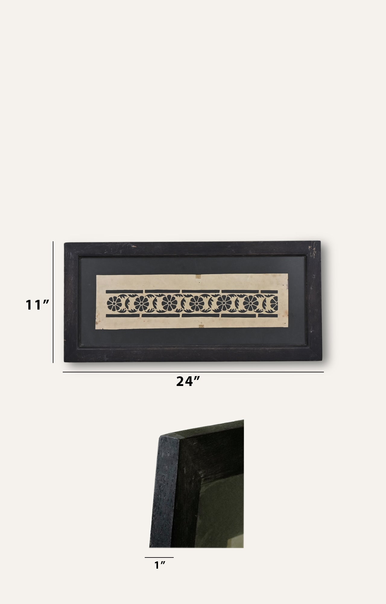 Floral Handmade paper stencil (Framed)