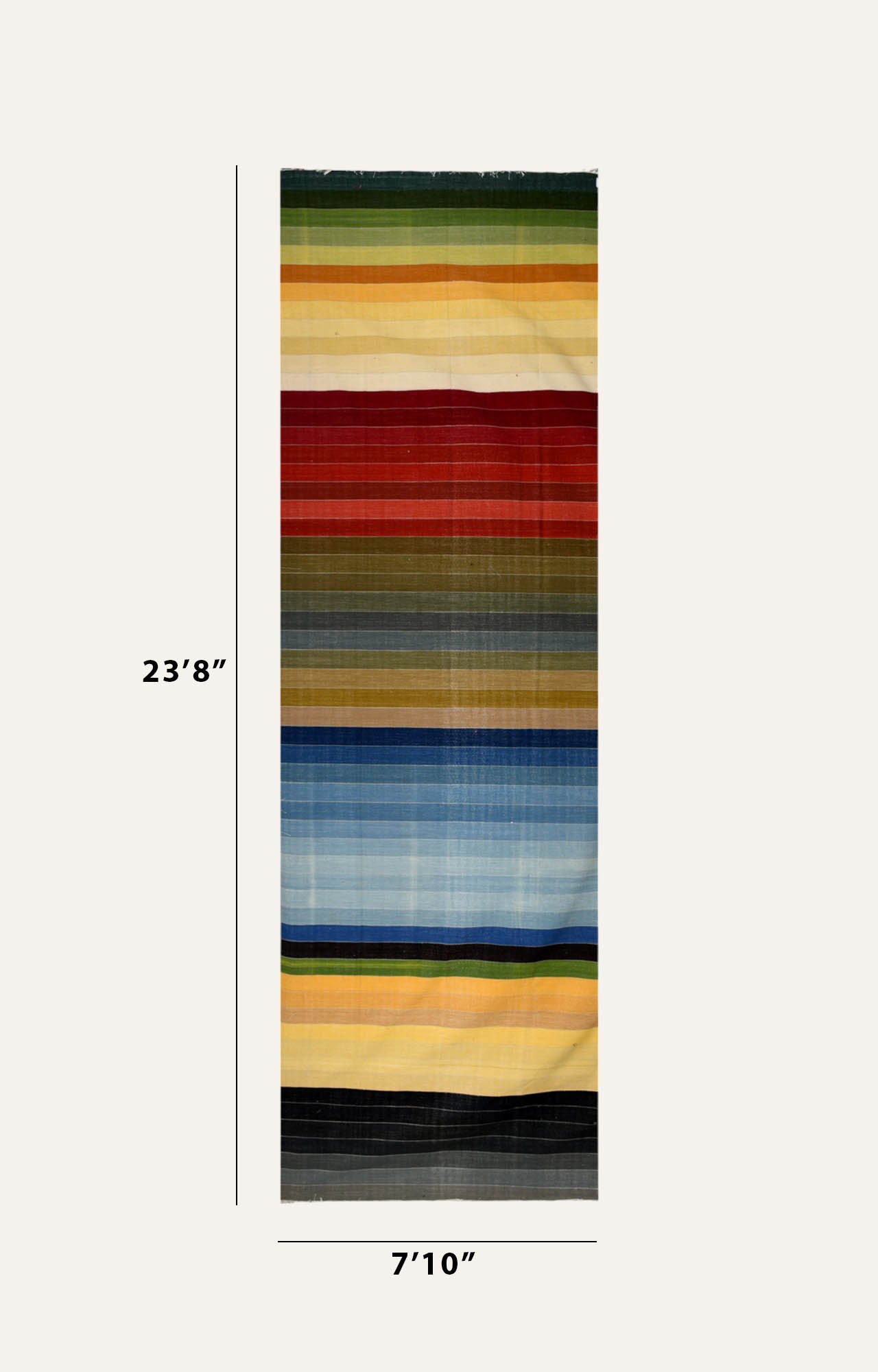 Multicolor Stripes Woolen Rug
