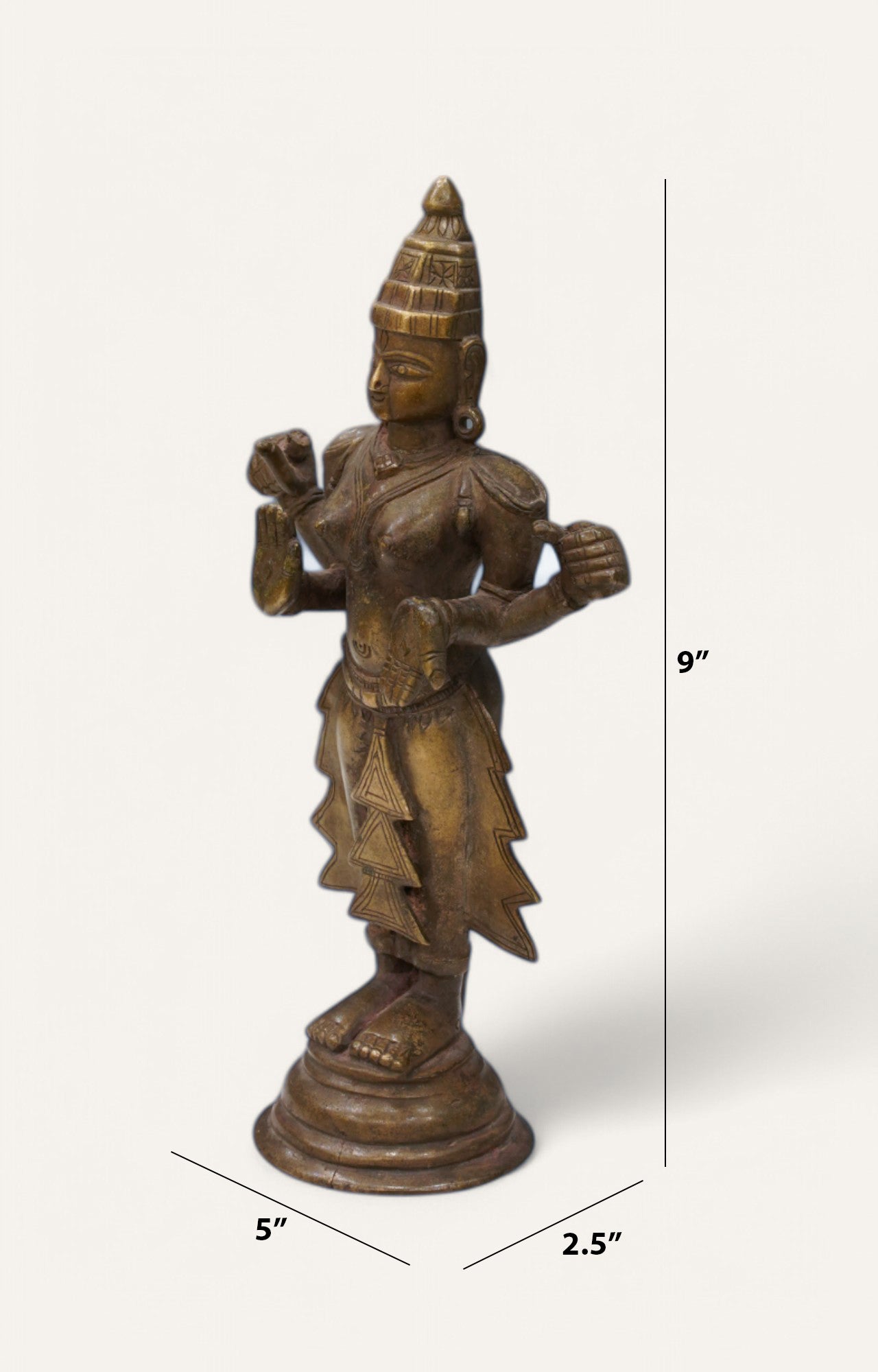Devi Blessings Antique Brass  Figurine Table Decor