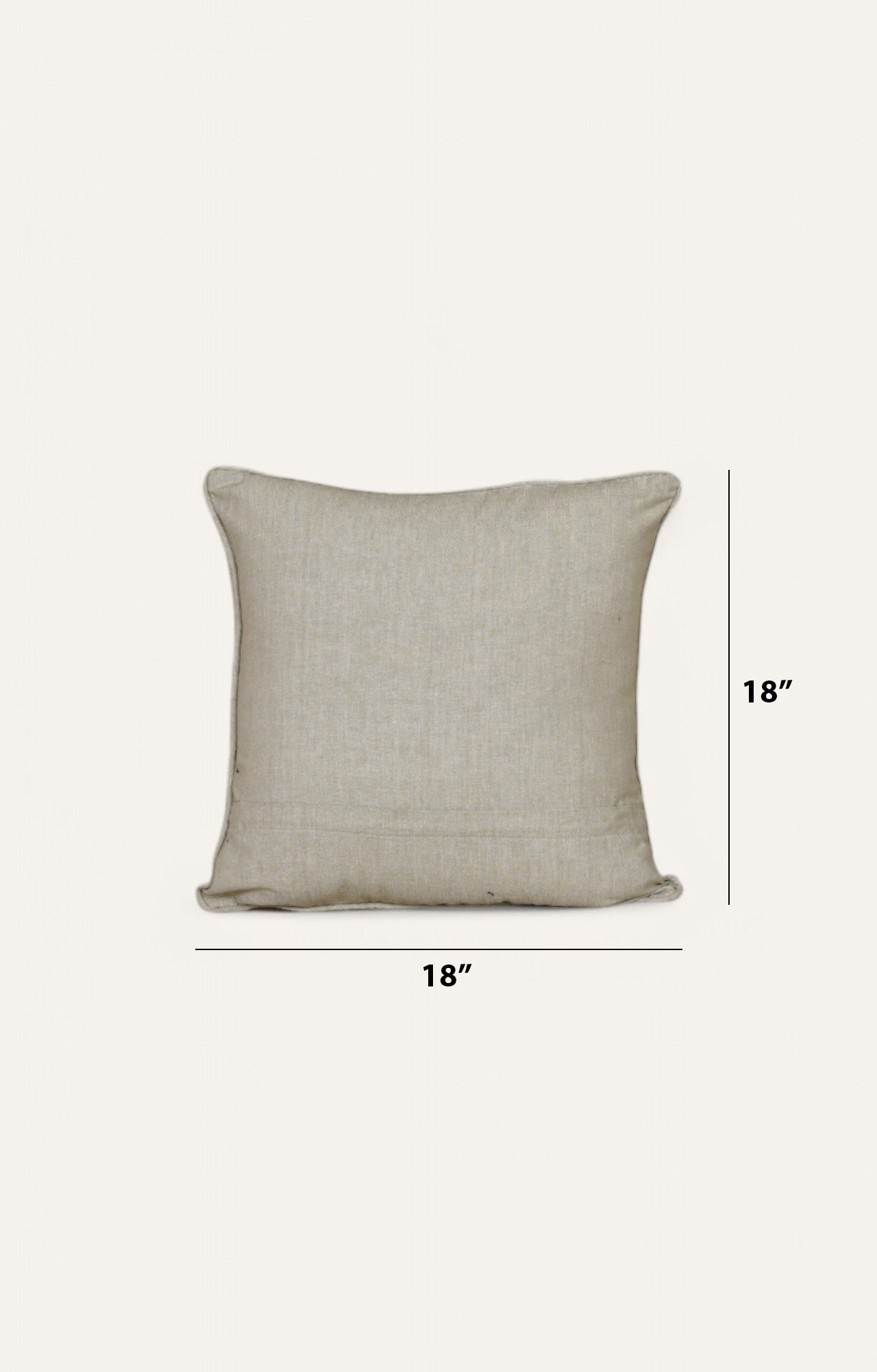 Monochromatic Beige Printed Cushion