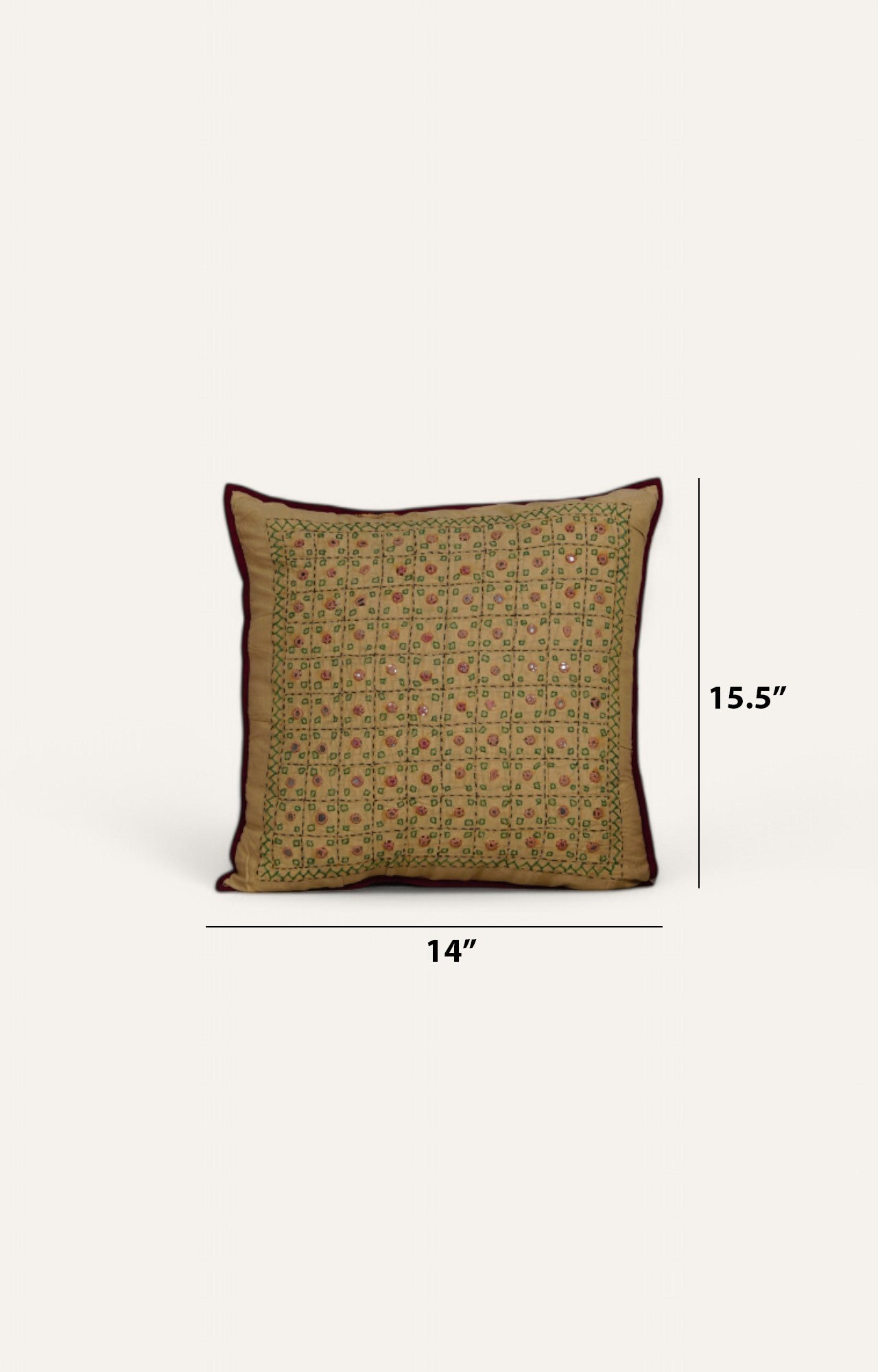 Indian minimal Embroidered Cushion